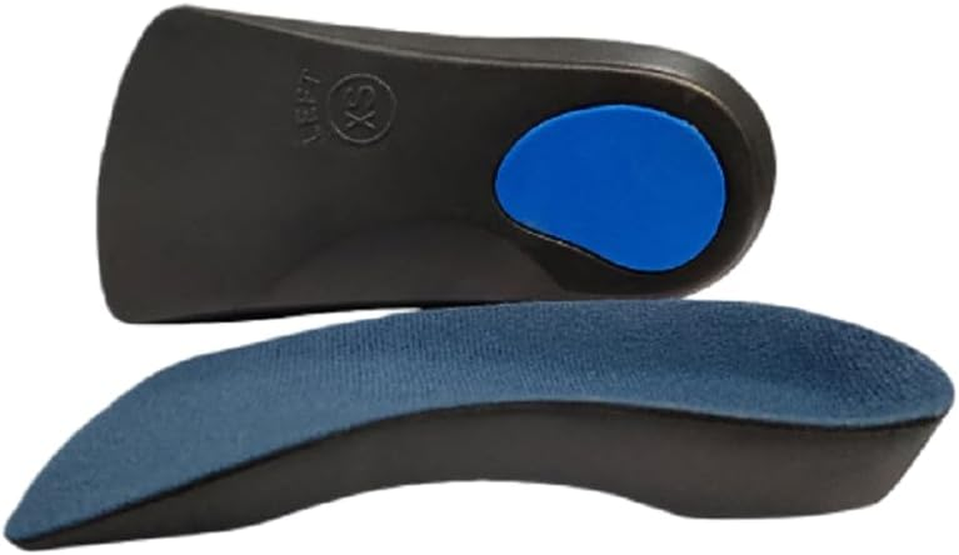 3/4 Length Orthotics Insoles - Insoles for Corrects Fallen Arches, Fat Feet (Black, M 41-43) image number 4
