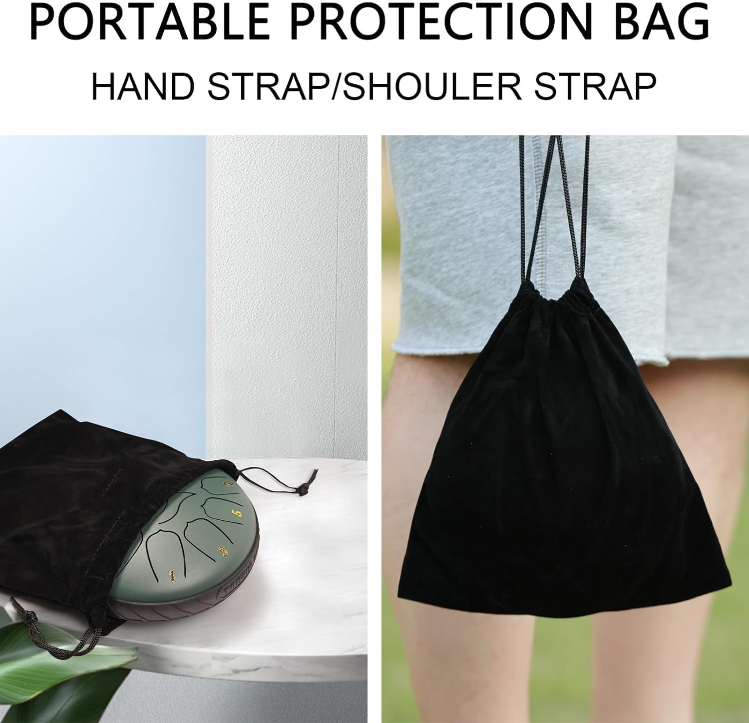 Steel Tongue Drum 11 Notes 6 Inches Tongue Drum Handpan Drum Percussion for Meditation Yoga Musical Education Adult& Kids (Lotus Green) image number 4