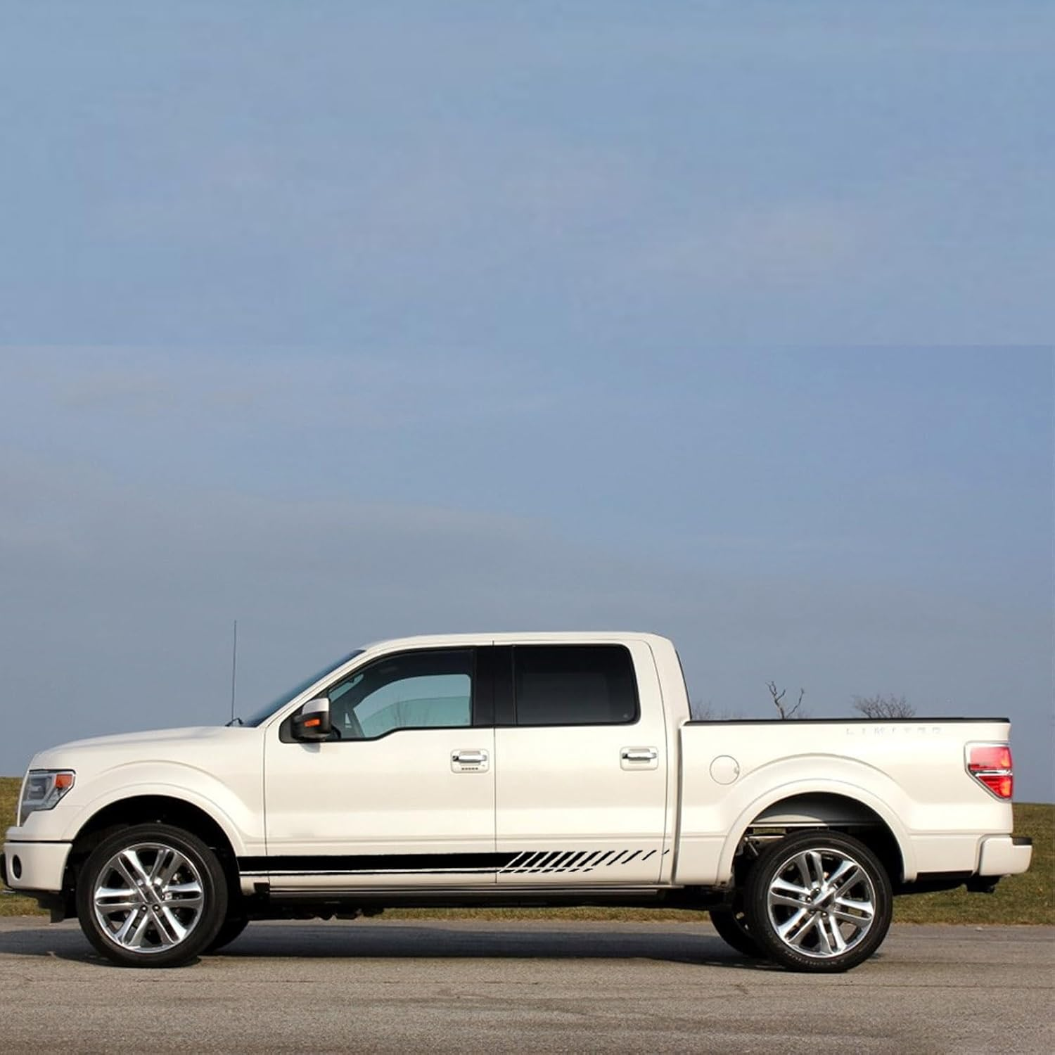 Ramuel Car Stickers Decorations Auto Racing Body Side Stripes Vinyl Modified Stripe Decal Decoration 2PCS for All Cars SUV Truck Off-Road Vehicles Universal Stickers Accessories image number 5