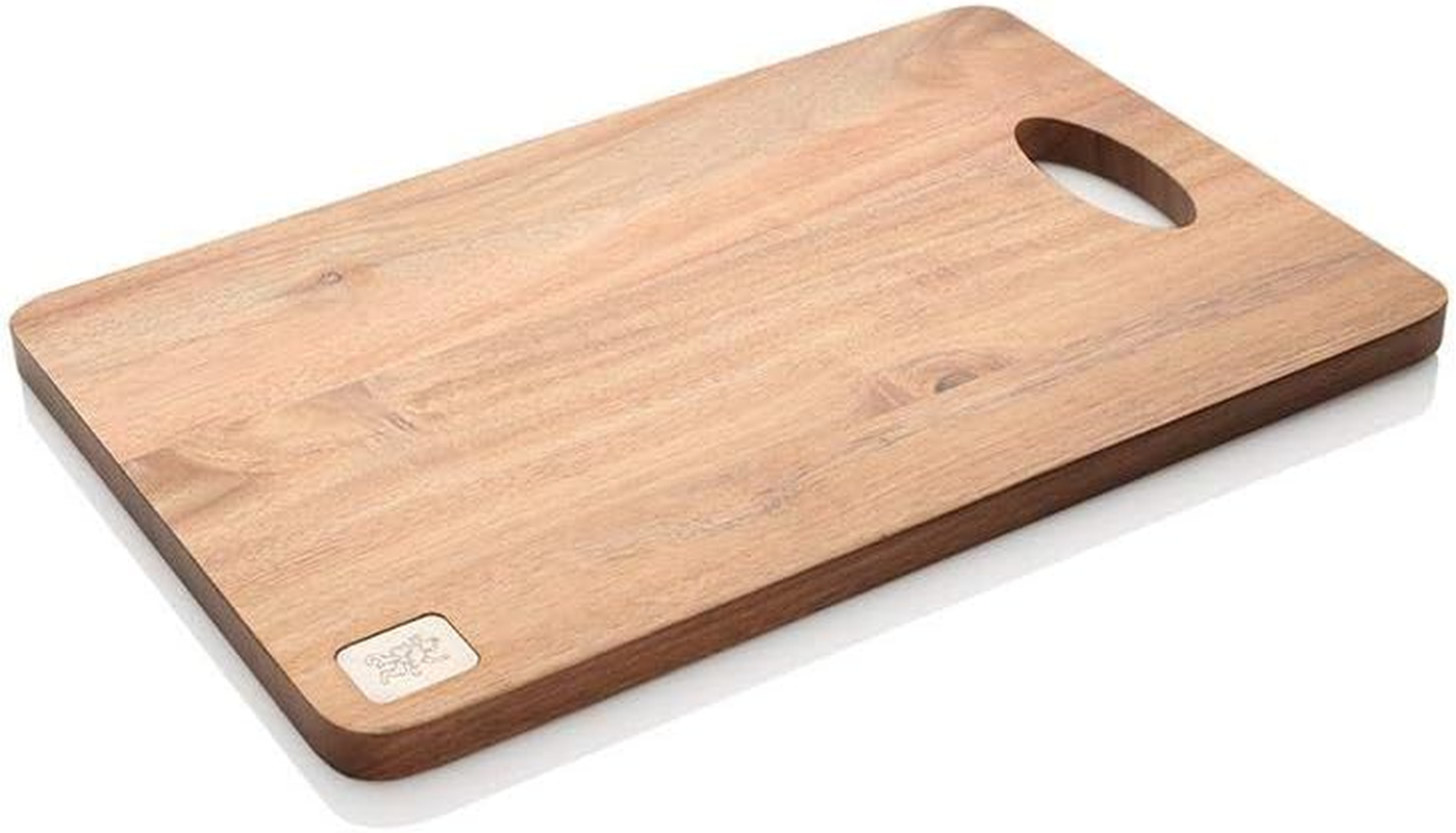 Stanley Rogers 49026 Acacia Chopping Board Large, Multi-Purpose Cutting Board, Highly Durable Serving Plate, Wooden Serving Board, Platter for Snacks and Cheese (Colour: Brown), 46.5 X 33 X 1.8 Cm