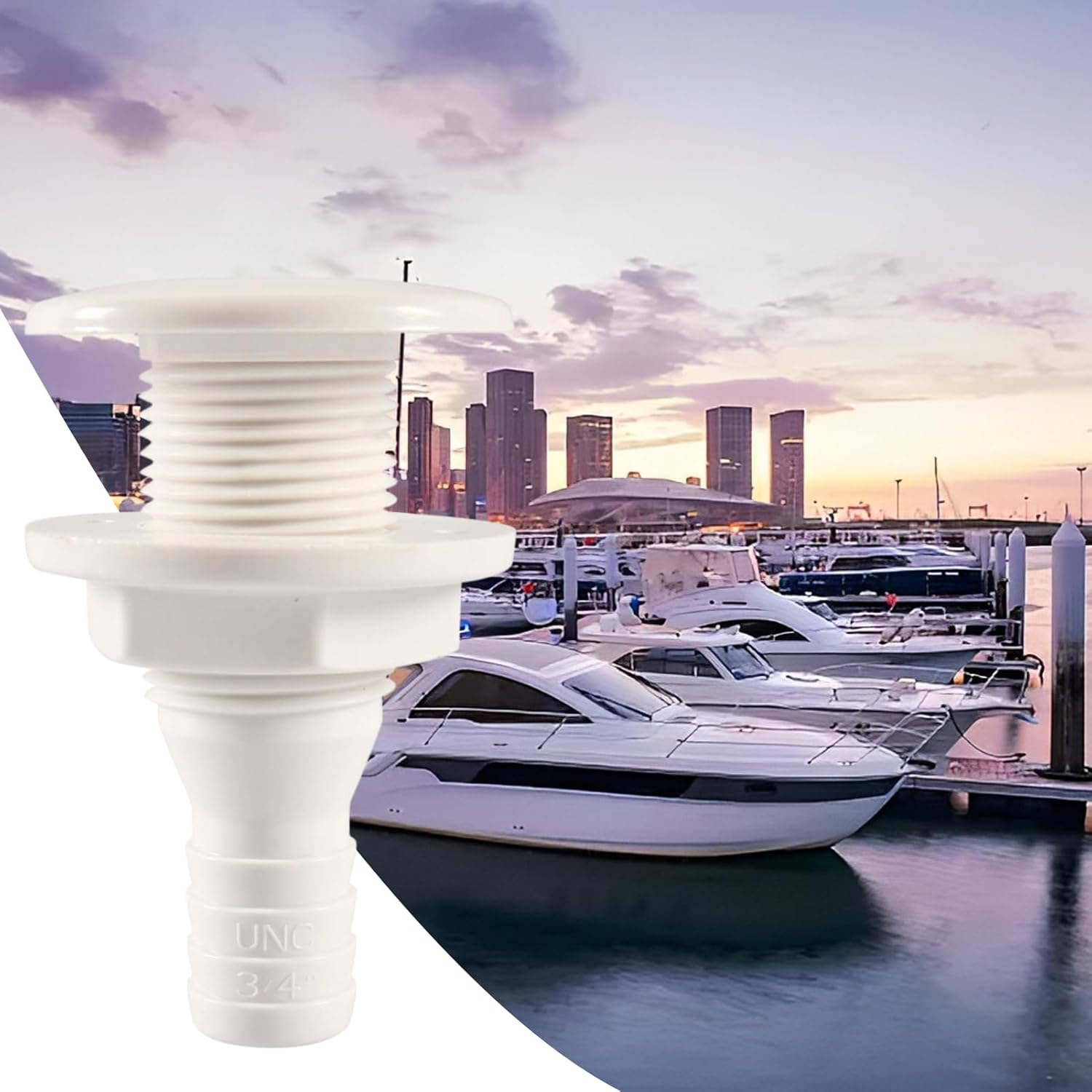 Boat Thru Hull Fitting - Plumbing Fitting Marine,Straight Marine Accessories, Floor Deck Drain for Boats Yachts image number 4