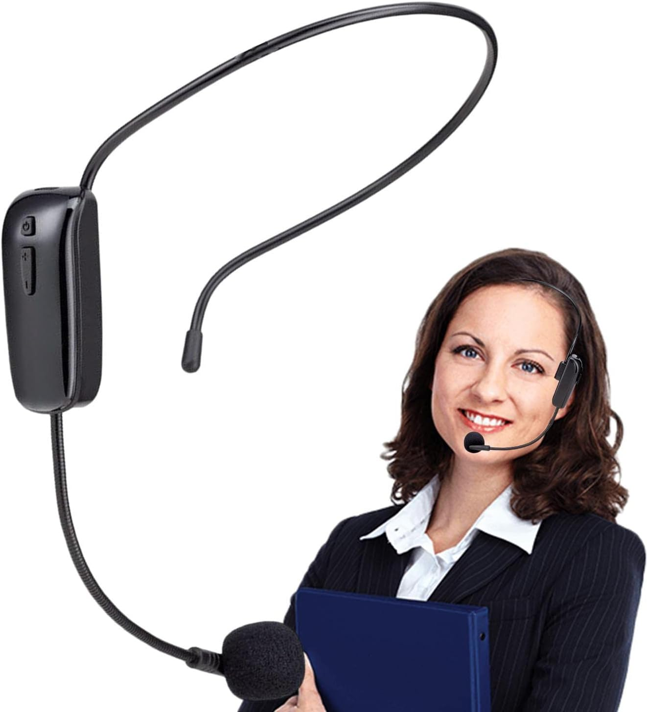 Headset Microphone for Speaking | 2.4G UHF Headset Mic | Wireless Microphone System for Fitness Instructor, Yoga, Teaching, Phone, Laptop,