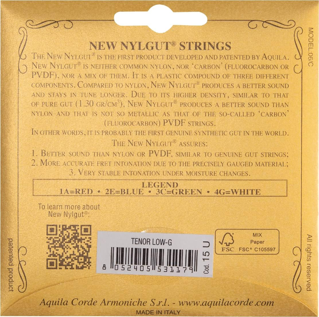 Aquila 15U Tenor Ukulele Strings Set