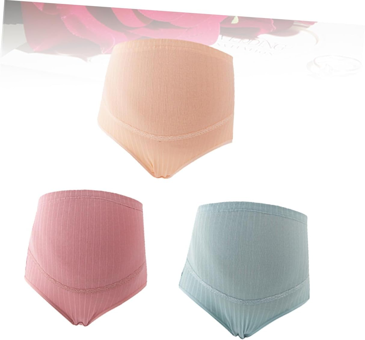 High Waist Cotton Maternity Panties Adjustable Splice Stomach Lift Nursing Underwear for Pregnant Women Breathable Soft Stretchable Underwear image number 6