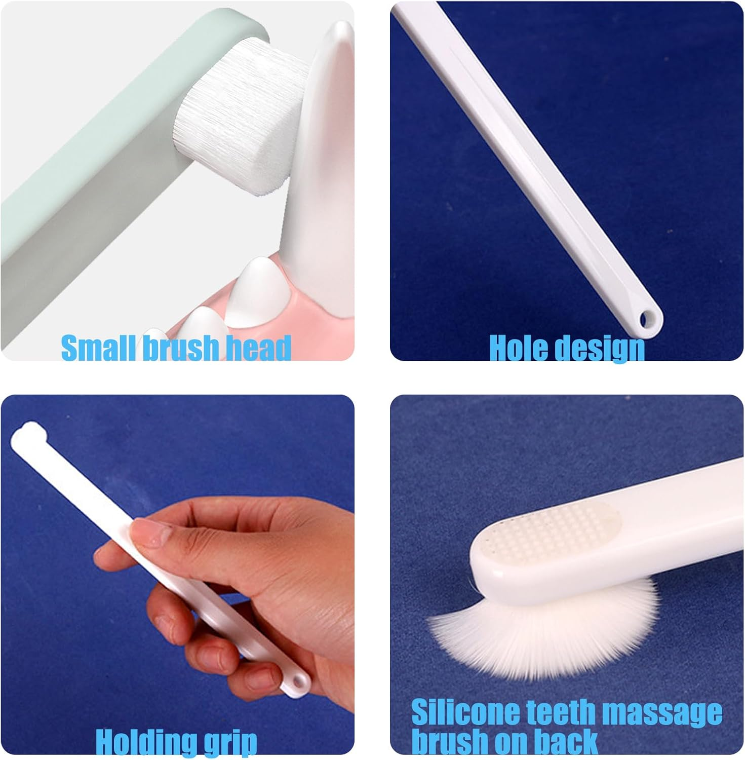 Dog Toothbrush, Dog Toothbrush for Small Dogs, Cats Dental Care for Dogs, Oral Hygiene, Deep Clean for Pets Cleaning (Pack of 3) image number 1