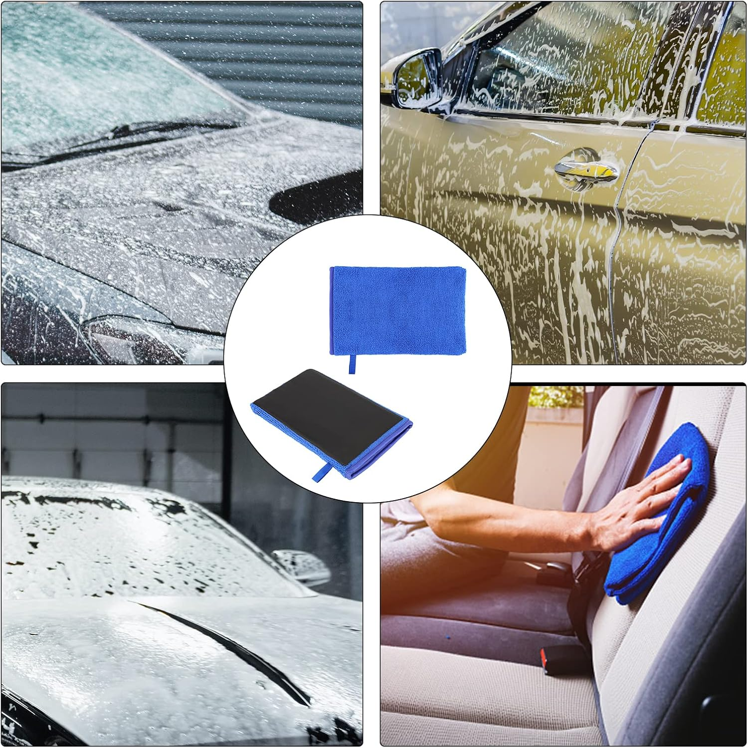 Savita 2Pcs Clay Mitts, Auto Care Clay Mitt Towel for Car Detailing Scratch-Free Surface Prep Mitt for Car Detailing and Polishing Clay Bar Tool image number 5