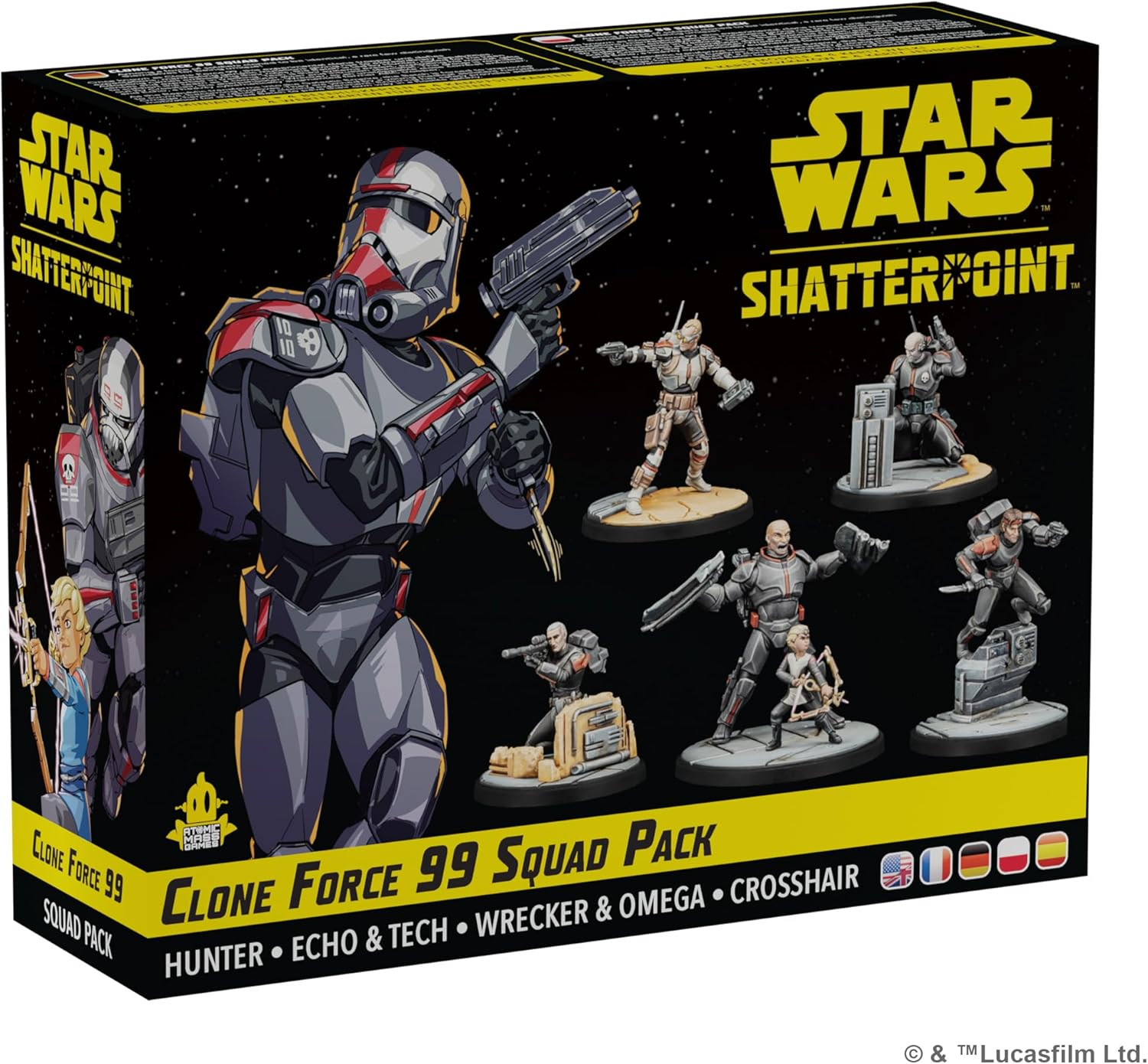 Asmodee North America Star Wars Shatterpoint Clone Force 99 Squad Pack Board Games image number 4