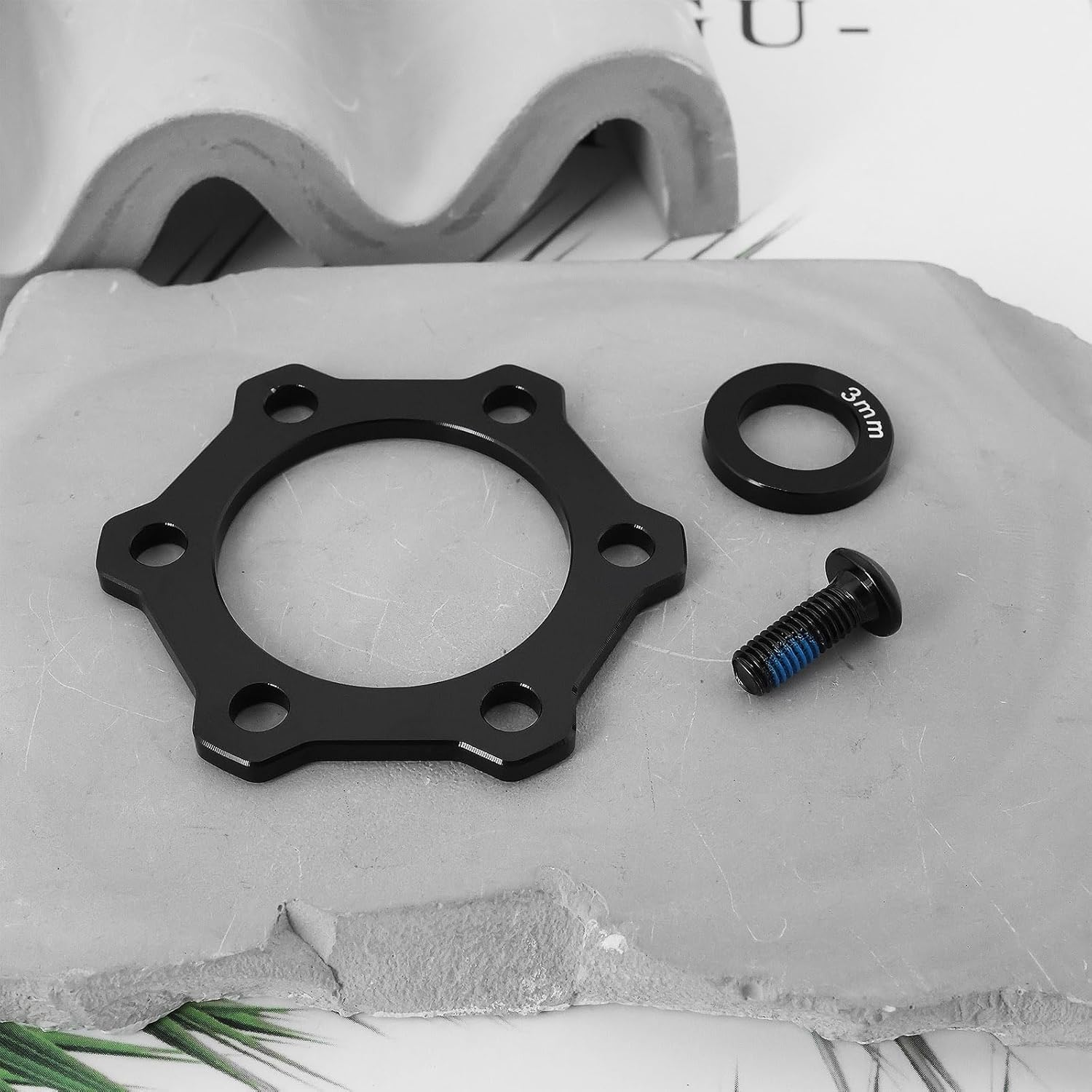 OTOTEC 1 Set of Bike Hub Adapter Disc Brake Bicycle Brake Disc Conversion Base Compatible with Boost Hub Conversion Bicycle - Front, Thickness: 5Mm image number 3