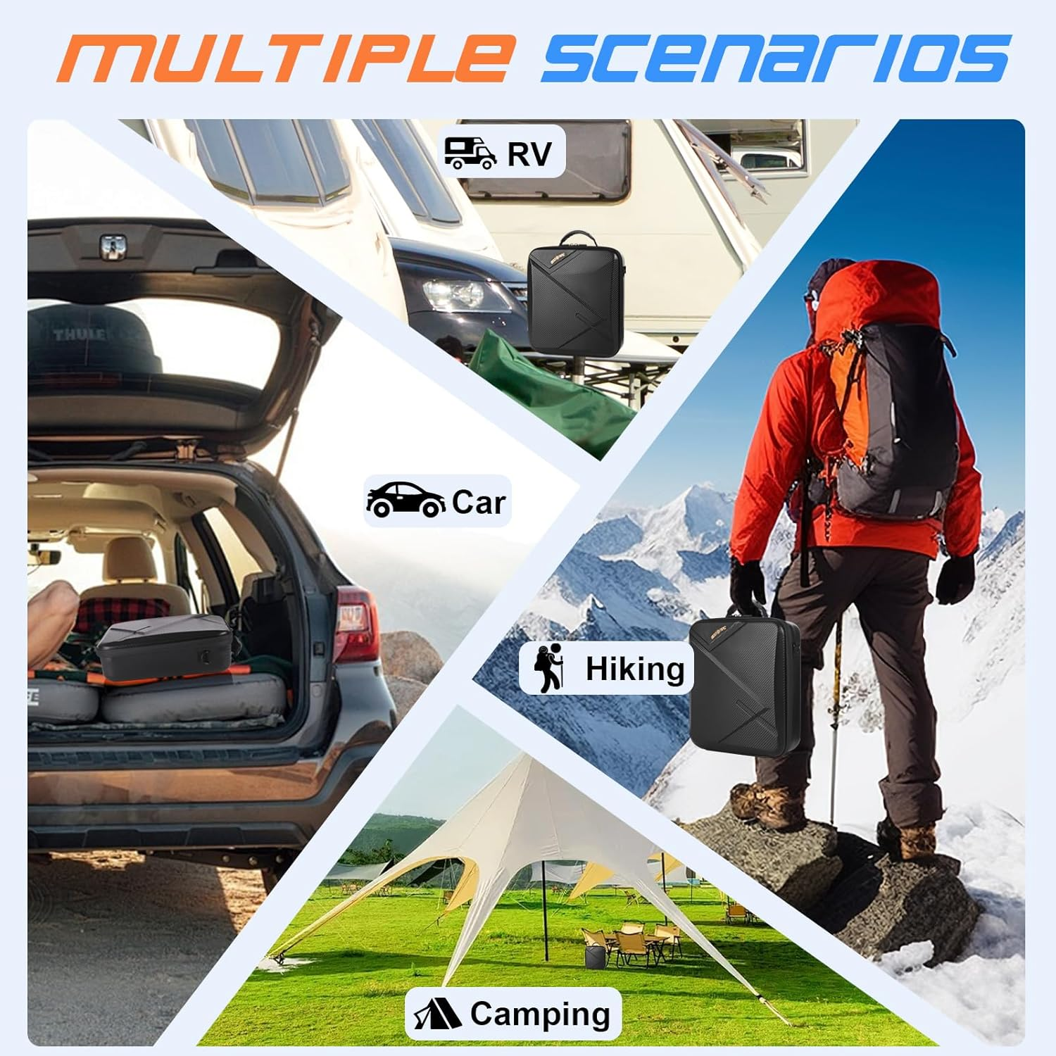 Starlink Mini Travel Case for RV Camping, Portable Waterproof Storage Bag with Shoulder Strap, Fits Starlink Mini Accessories and Pipe Adapter (Before May 2025)