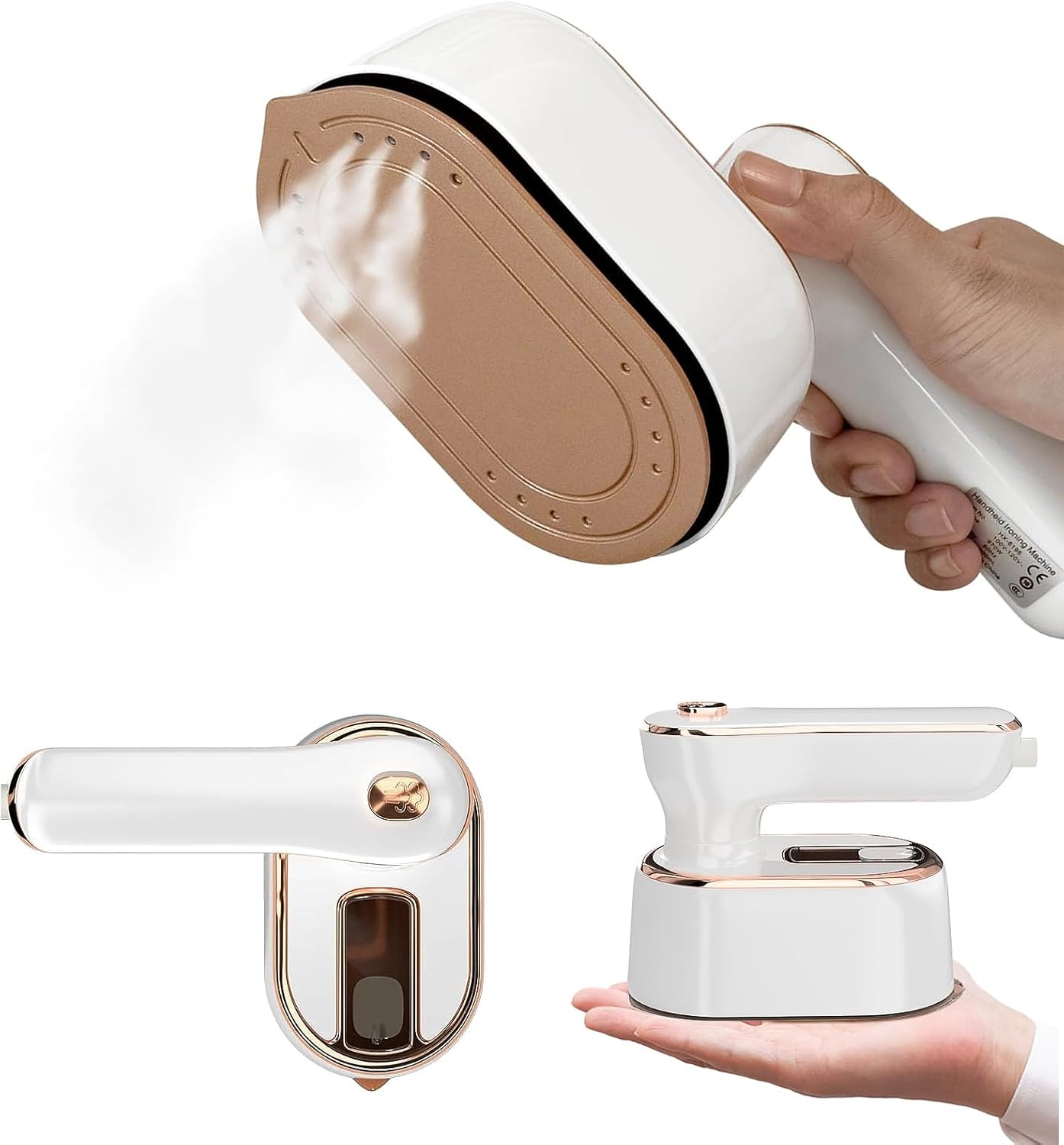 Travel Mini Steam Iron for Clothes Travel Size Steamer for Clothes Portable Mini Travel Steam Iron for Clothes Portable Iron Steamer Portable Steam Iron Handheld Iron Steamer, AU/NZ 3-Pin, 240V, 1000W image number 1