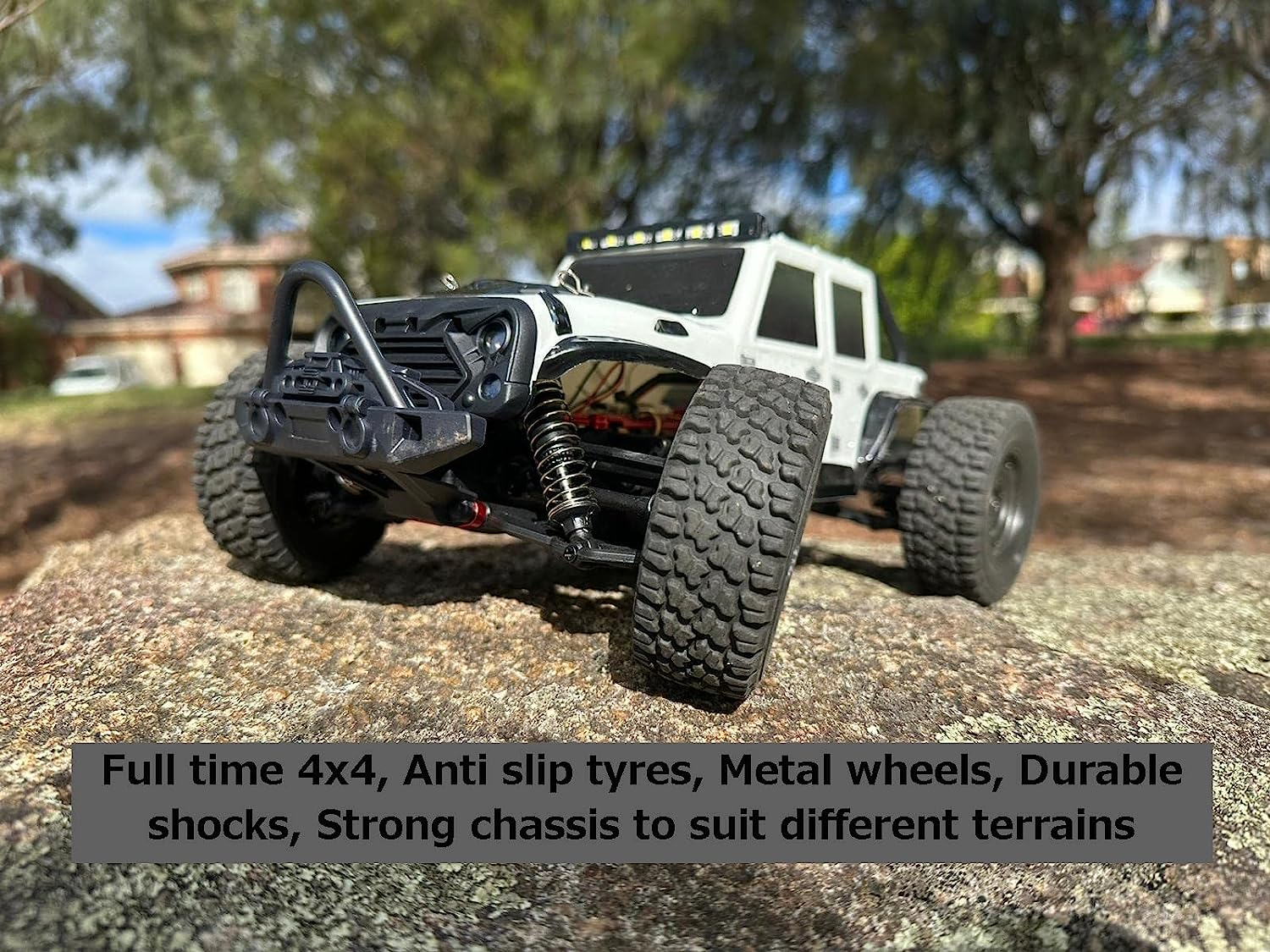 Shabee 38+ Km/H High Speed, 1:16 Scale Remote Control Car, 4WD All Terrain Monster Truck 2.4 Ghz Radio Controlled off Road 4X4 RC Car for Boys and Adults, RC Cars, Trucks with 2 Rechargeable Battery image number 3