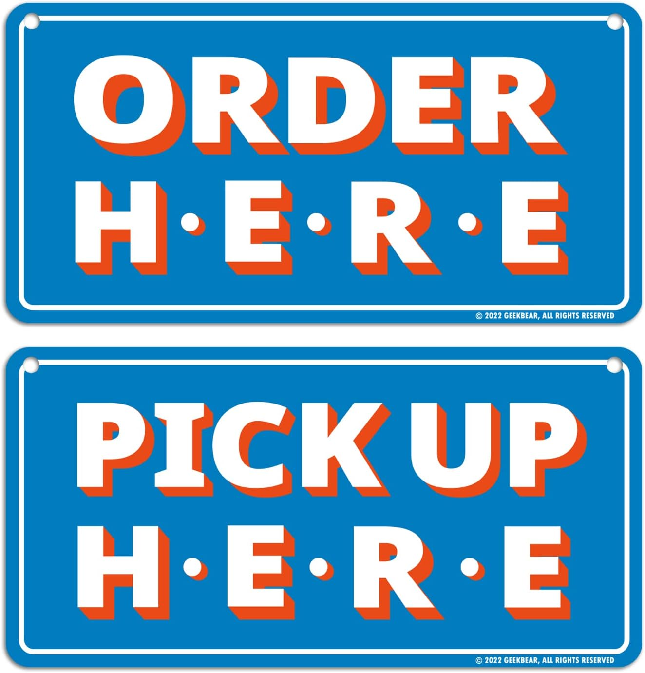 Order Here Pick up Here Sign (Pink)