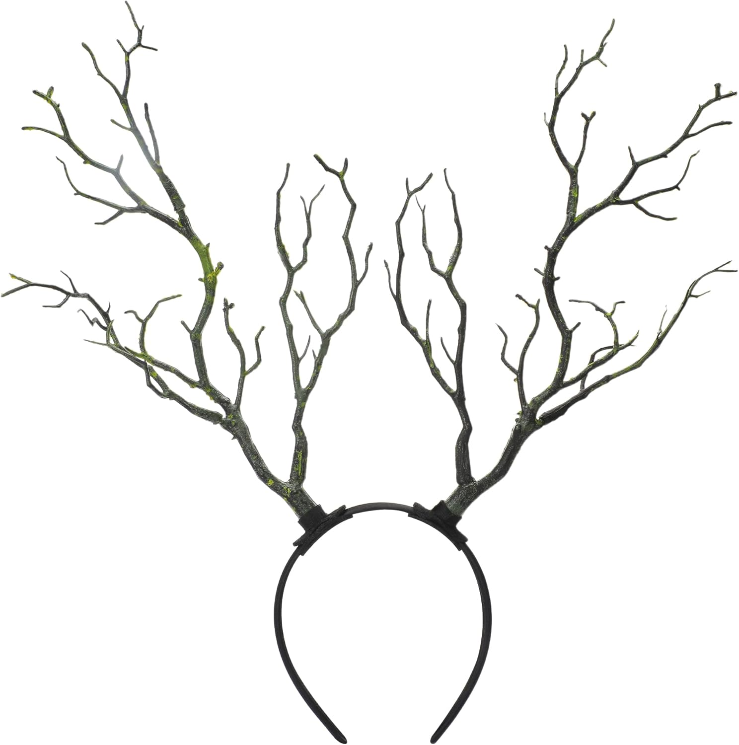 MOSTORY Woodland Branch Antler Headdress - Green Tree Branch Headband, Large Forest Headband for Women, Renaissance Cosplay Renfaire Halloween Outfit, Woodland Fairy Costume