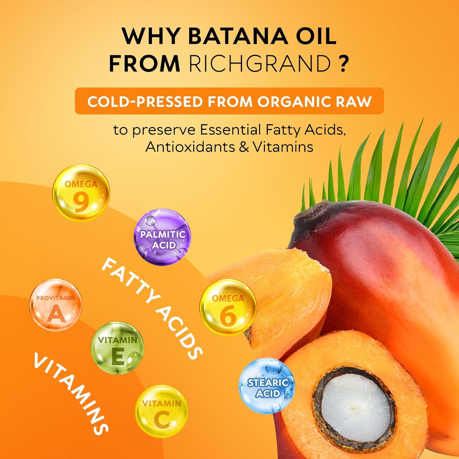 Batana Oil for Hair Growth - 100% Raw & Organic Dr Sebi Batana Oil - Cold-Pressed & Pure Unrefined Batana Hair Mask for Women & Men - Enhances Hair Thickness, Prevents Loss image number 5