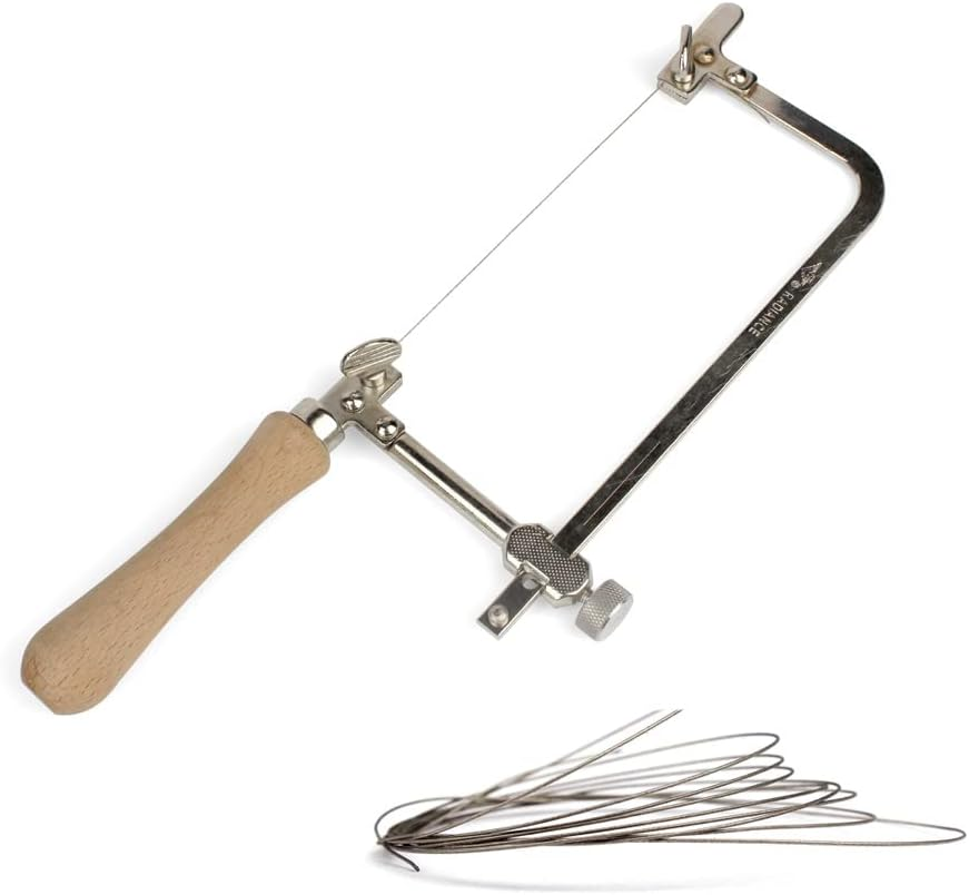 1PC Coping Saw Steel Frame with 0.5Mm Diamond Wire Saw for Wood Stone Metal Cutting Multi Function Hand Tool