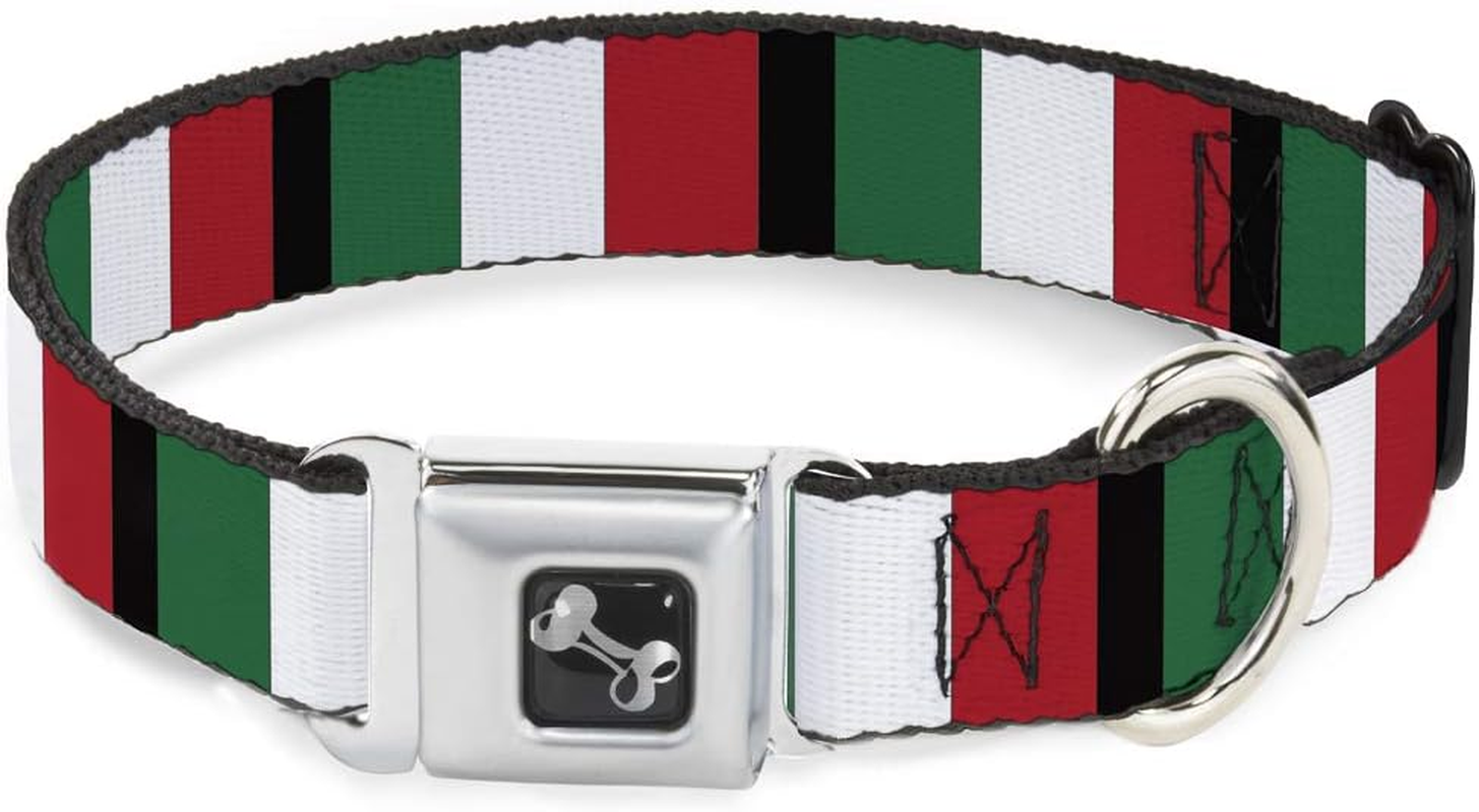Dog Collar Seatbelt Buckle Italy Flags 11 to 17 Inches 1.0 Inch Wide image number 5