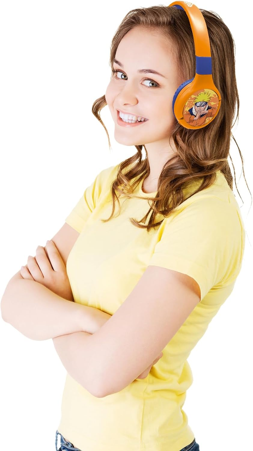 Lexibook, Naruto HPBT010NALXB 2-In-1 Bluetooth & Wired Headphones with Microphone and Control Buttons, Foldable and Adjustable, Long Lasting Battery, Orange/Blue image number 6