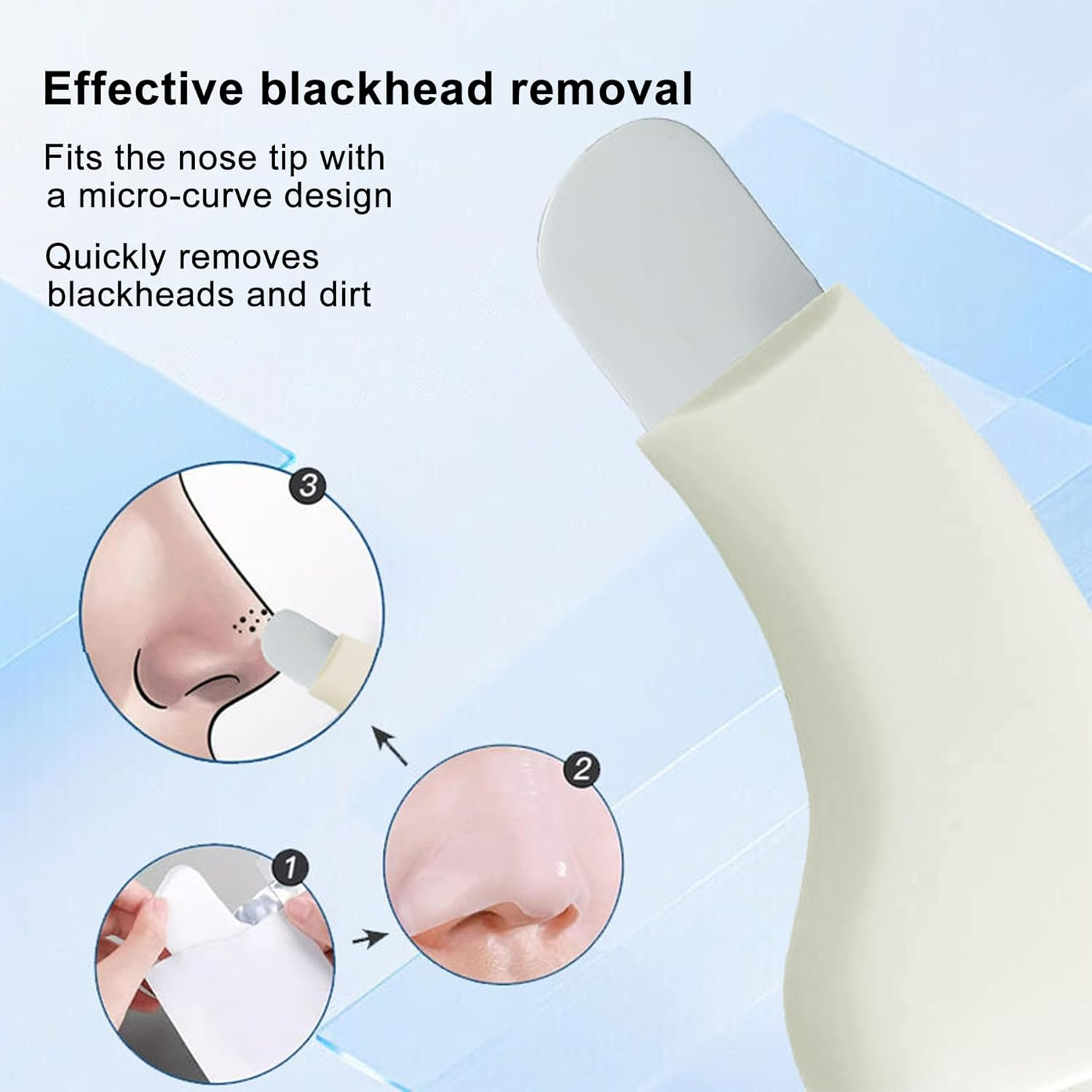 Blackhead Removal Tools - Nose Scraper for Blackhead Extraction & Pore Cleaning, Deep Facial Cleaning Tool - Dark Green image number 3