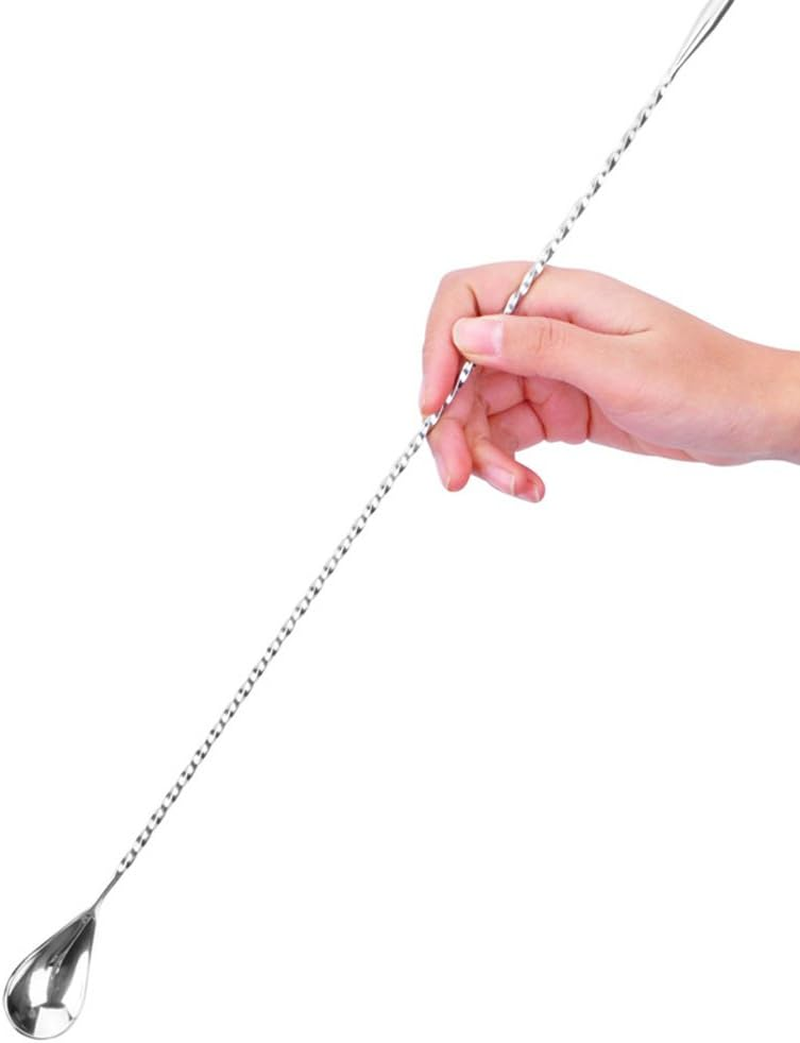 Purefold 15.7 Inches (40 CM) Stainless Steel Bar Spoon, Bartender Cocktail Shaker Cocktail Mixing Spoon,Spiral Pattern image number 5