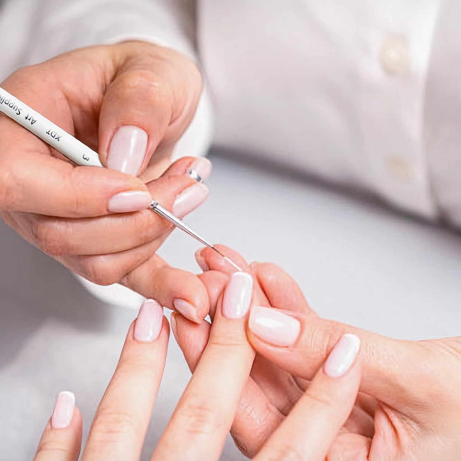 Rigger Artist Paint Brush 6 Piece Set, Extra Long Fine Point Liner Tip for Scale Models Nail Acrylic Oil Watercolor #000#00#0#1#2#3 image number 2