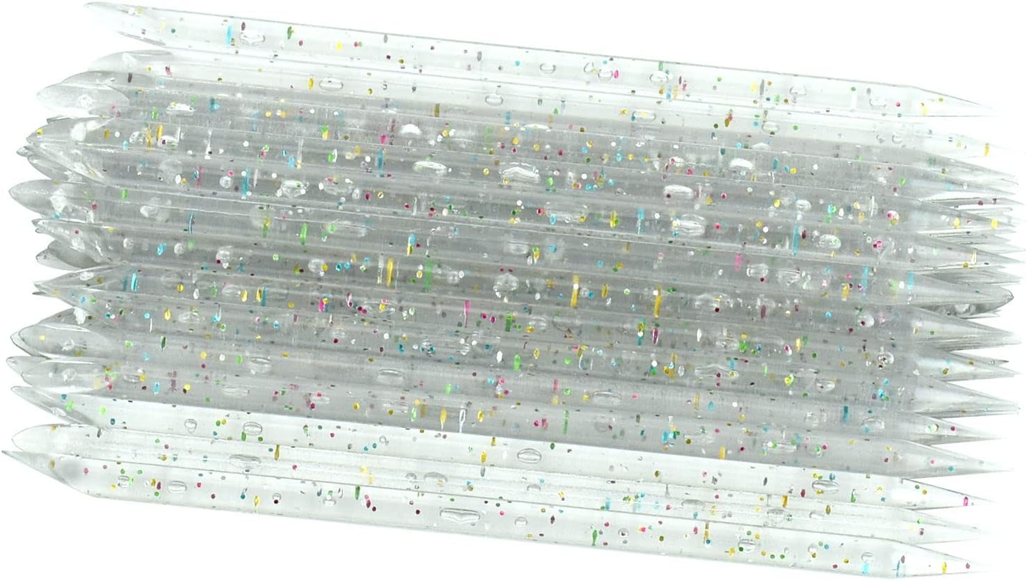 50 Pcs Crystal Cuticle Sticks, Double Heads Cuticle Pushers Sticks Remover, Nail Art Manicure Pedicure Tools (Pink)