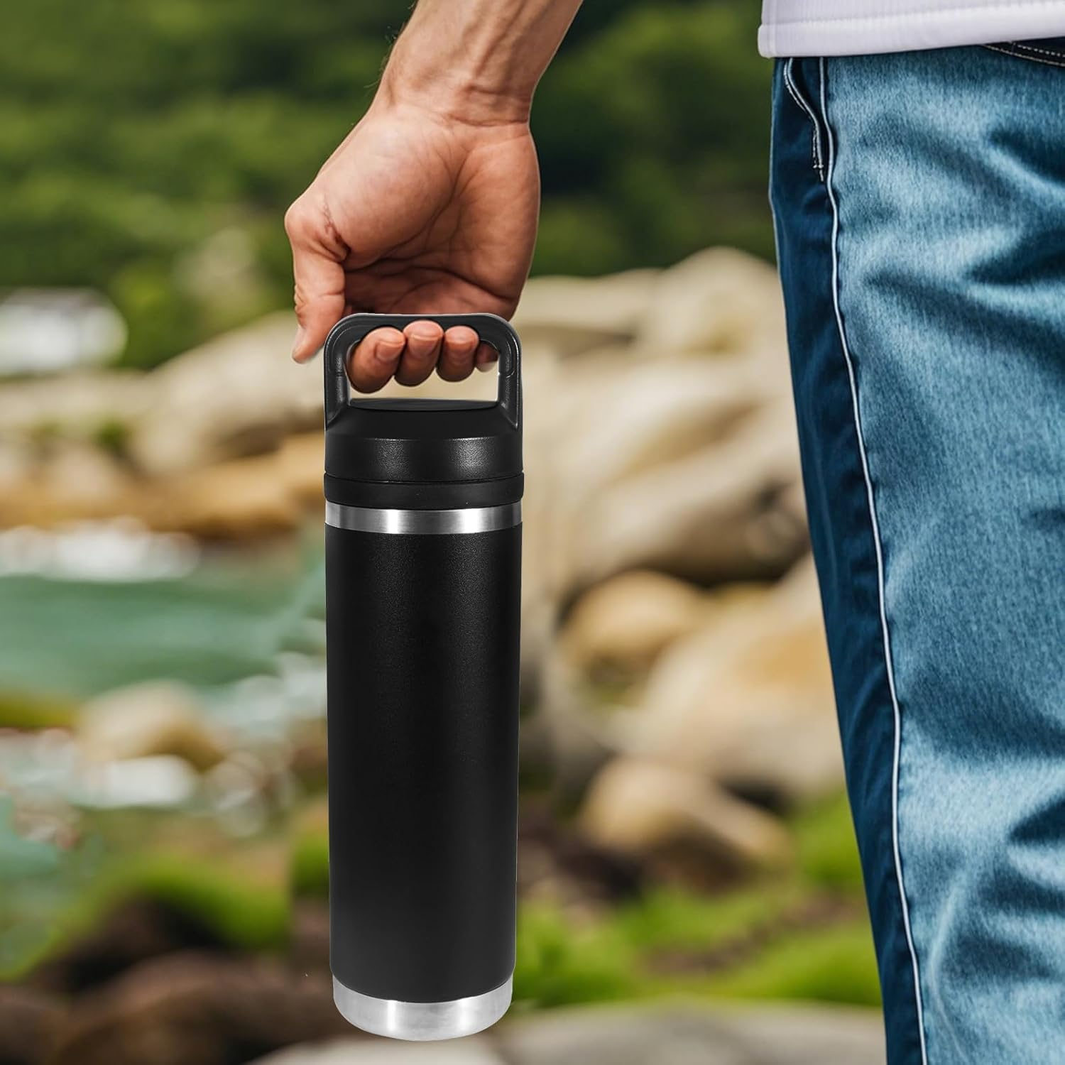 Screw Top Lid Replacement for YETI Rambler Bottle 18/26/36/46/64Oz，Compatible with YETI Chug Cap Replacement Lids，Leak-Proof, Durable & Dishwasher-Safe，1 Pack (1) image number 1