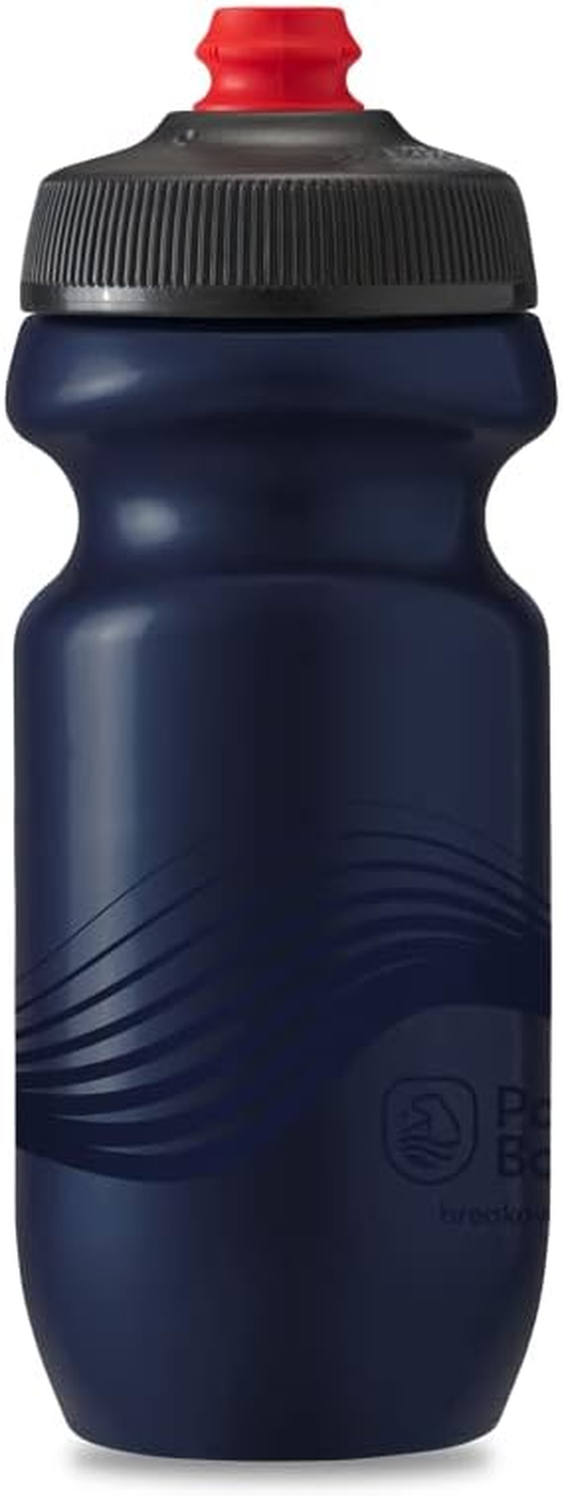 Polar Bottle Breakaway Wave Lightweight Bike Water Bottle - Bpa-Free, Cycling & Sports Squeeze Bottle (Teal & Silver, 24 Oz)