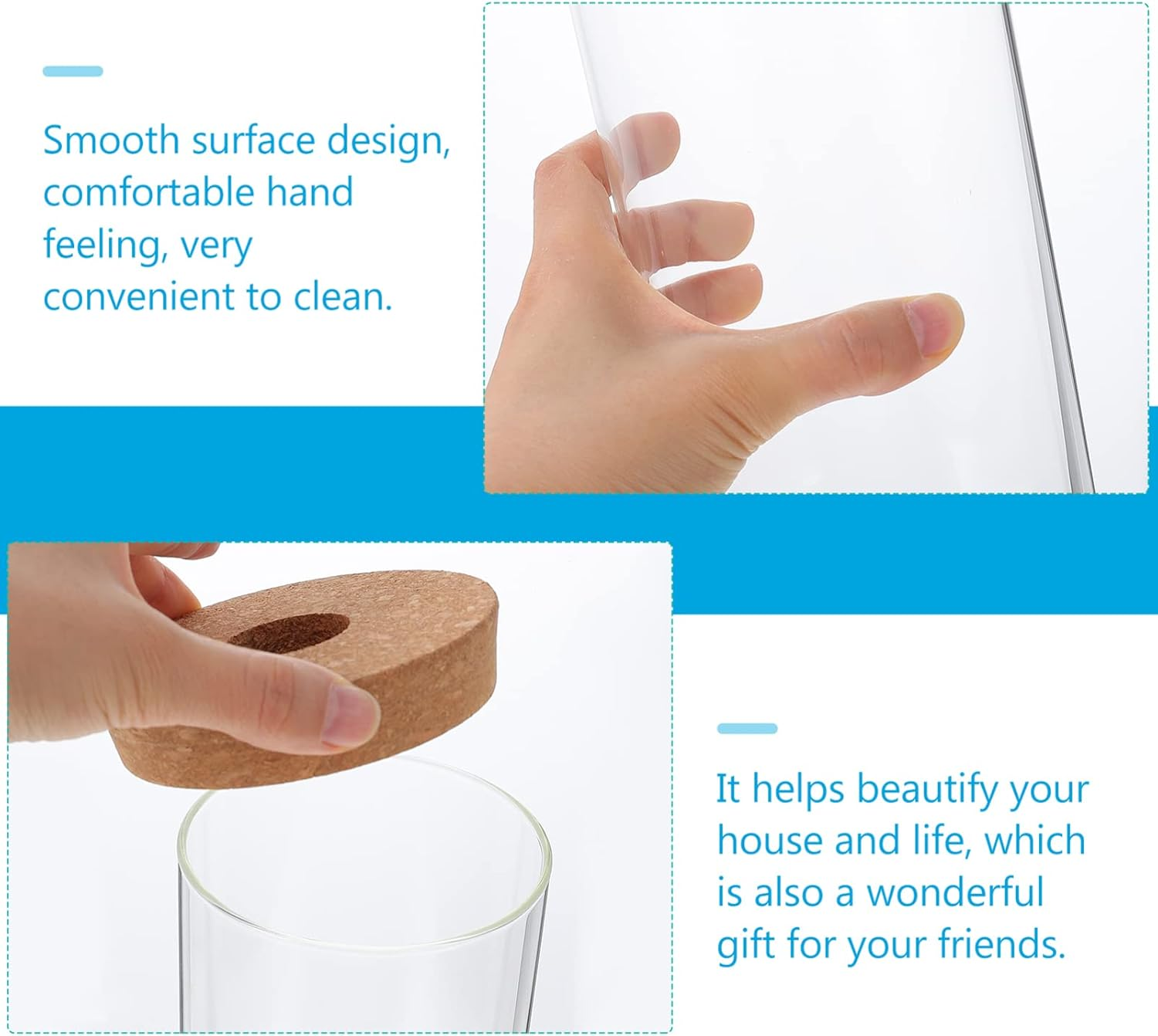 Mipcase Desktop Glass Bottle for Terrarium High Borosilicate Eco Bottle for Creative Indoor and Outdoor Plant Decoration