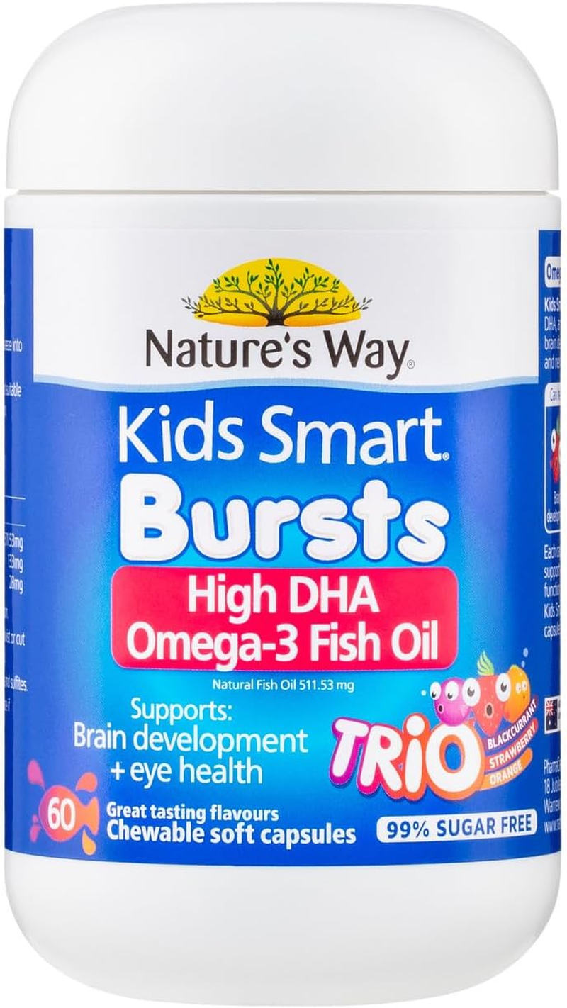 Nature'S Way Kids Smart Omega 3 Fish Oil High DHA Burstlets 60 Capsules image number 2