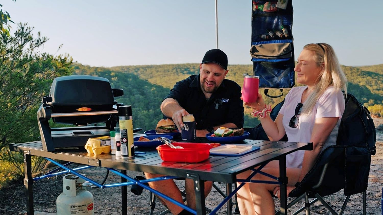 Kings Aluminium Roll-Up Camp Table |50Kg Weight Rating | Locking Frame