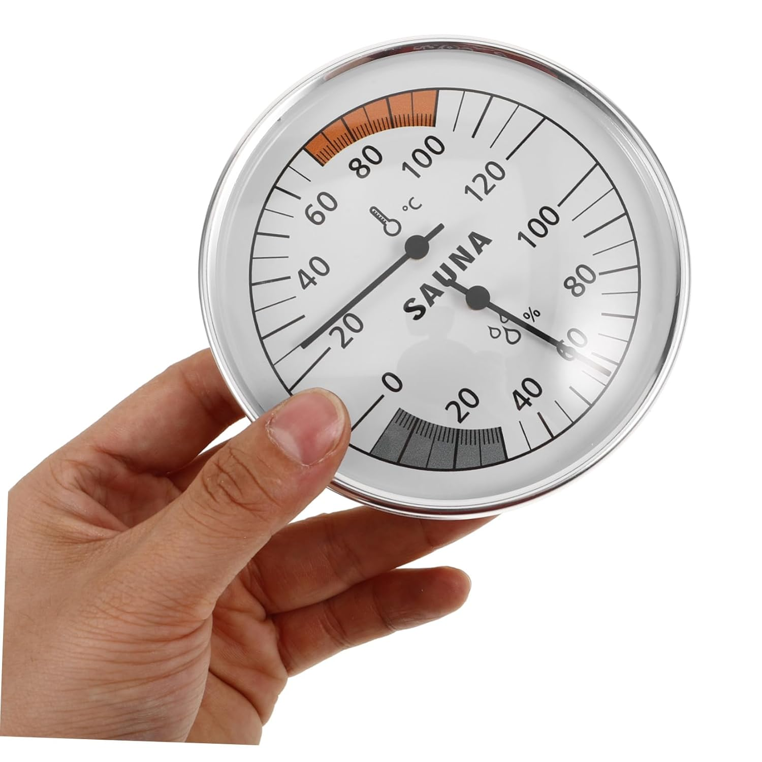 Ibasenice Practical Sauna Hygrothermograph with Scale for Accurate Temperature and Humidity Monitoring Wall-Hanging Design for Easy Installation in Sauna Rooms and Steam Baths image number 6