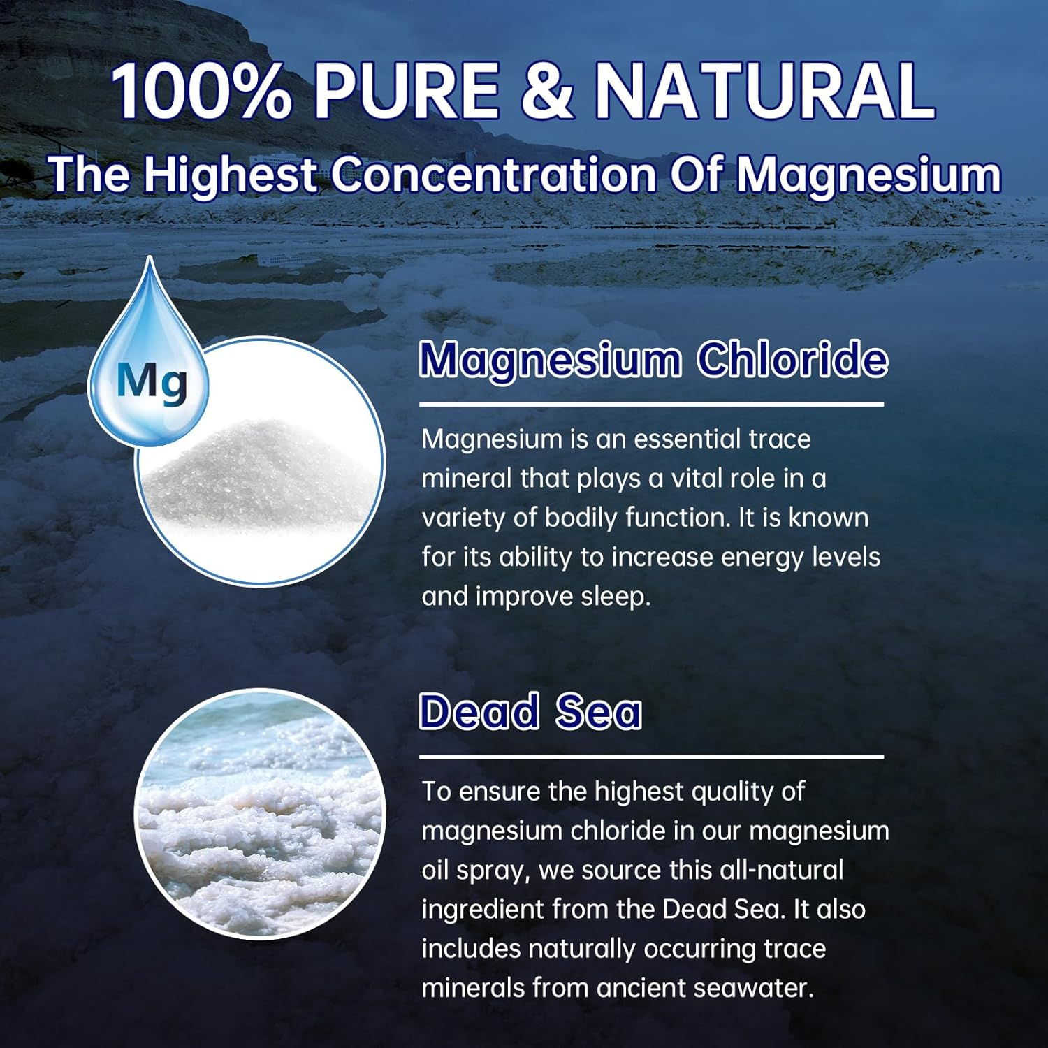 Pure Magnesium Oil Spray - Topical Magnesium Spray for Feet and Body - Natural Magesium Oil Nourishes the Skin - Gentle on Skin, Easy to Absorb and Use - Non-Greasy for Daily Routine image number 6