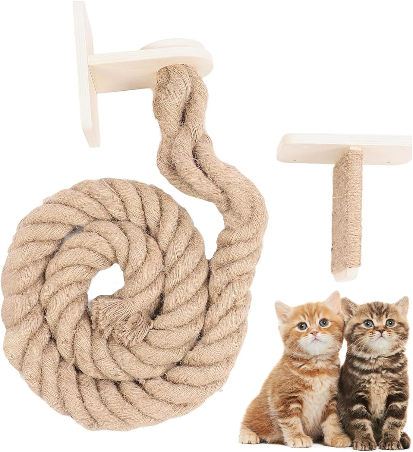 Wezalget Ceiling Cat Climbing Rope - Climbing Ladder for Kittens, Stairs Jumpers for Pets and Resting Platforms image number 1