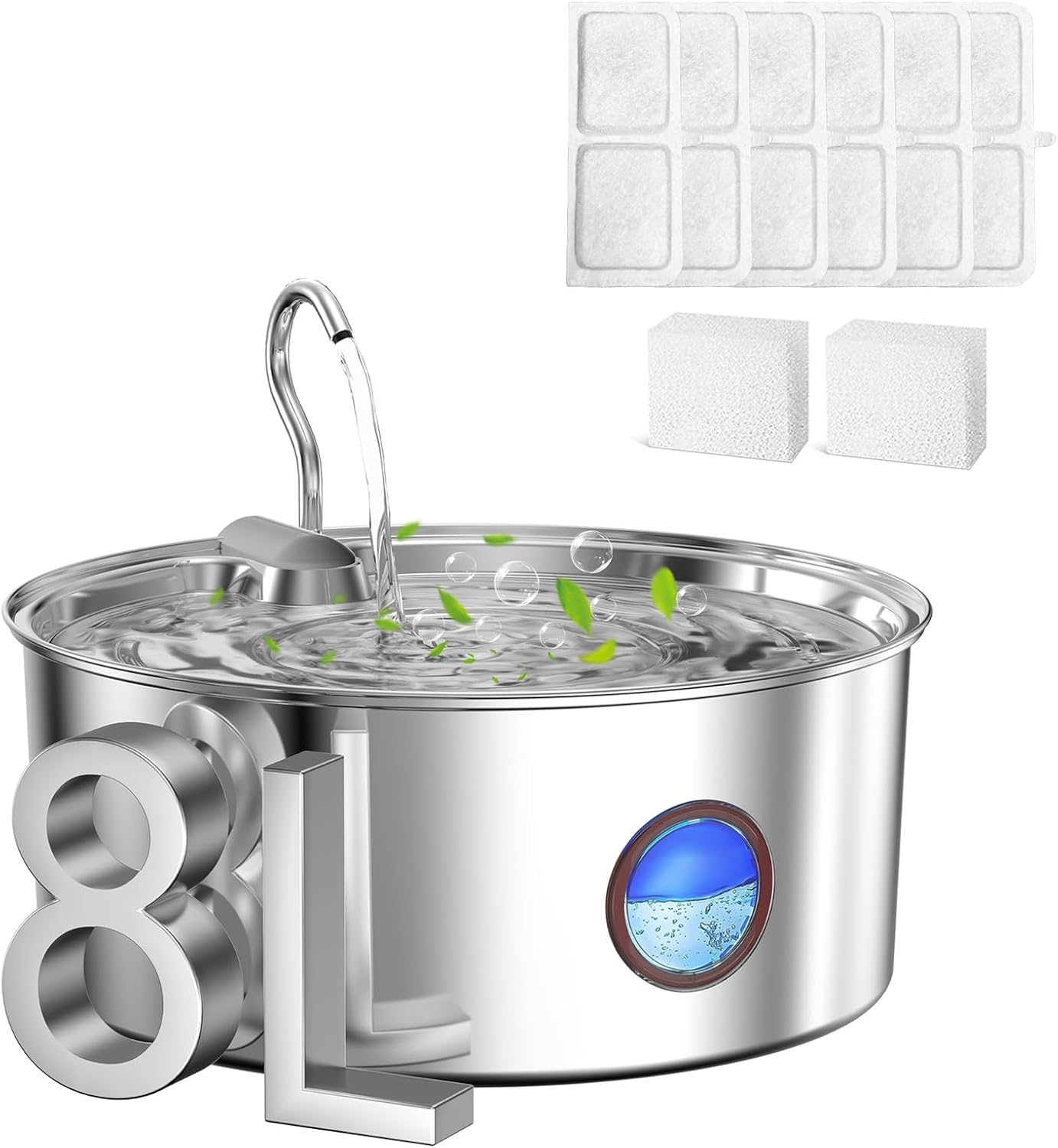 6 Pack Replacement Filters for 8L Premium Pet Water Fountain, Cat Water Fountain Filters