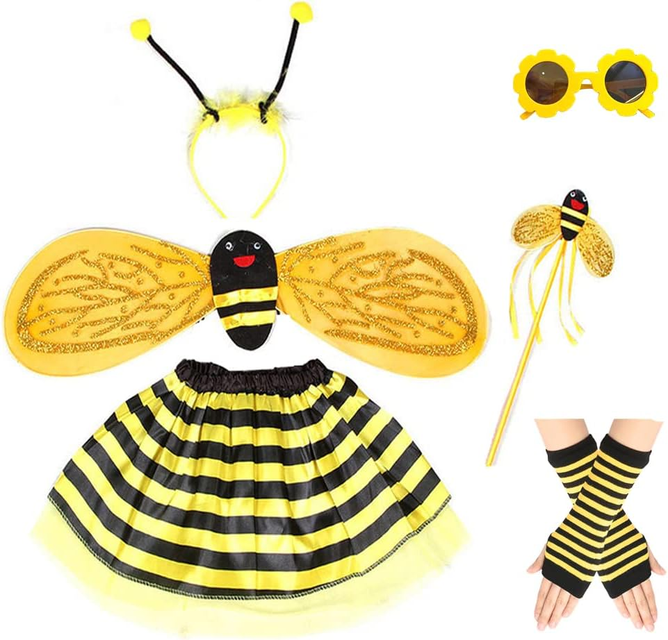 Kids Honey Bee Costume for Boys & Girls 3-8 Years Old Child Dress up Accessories
