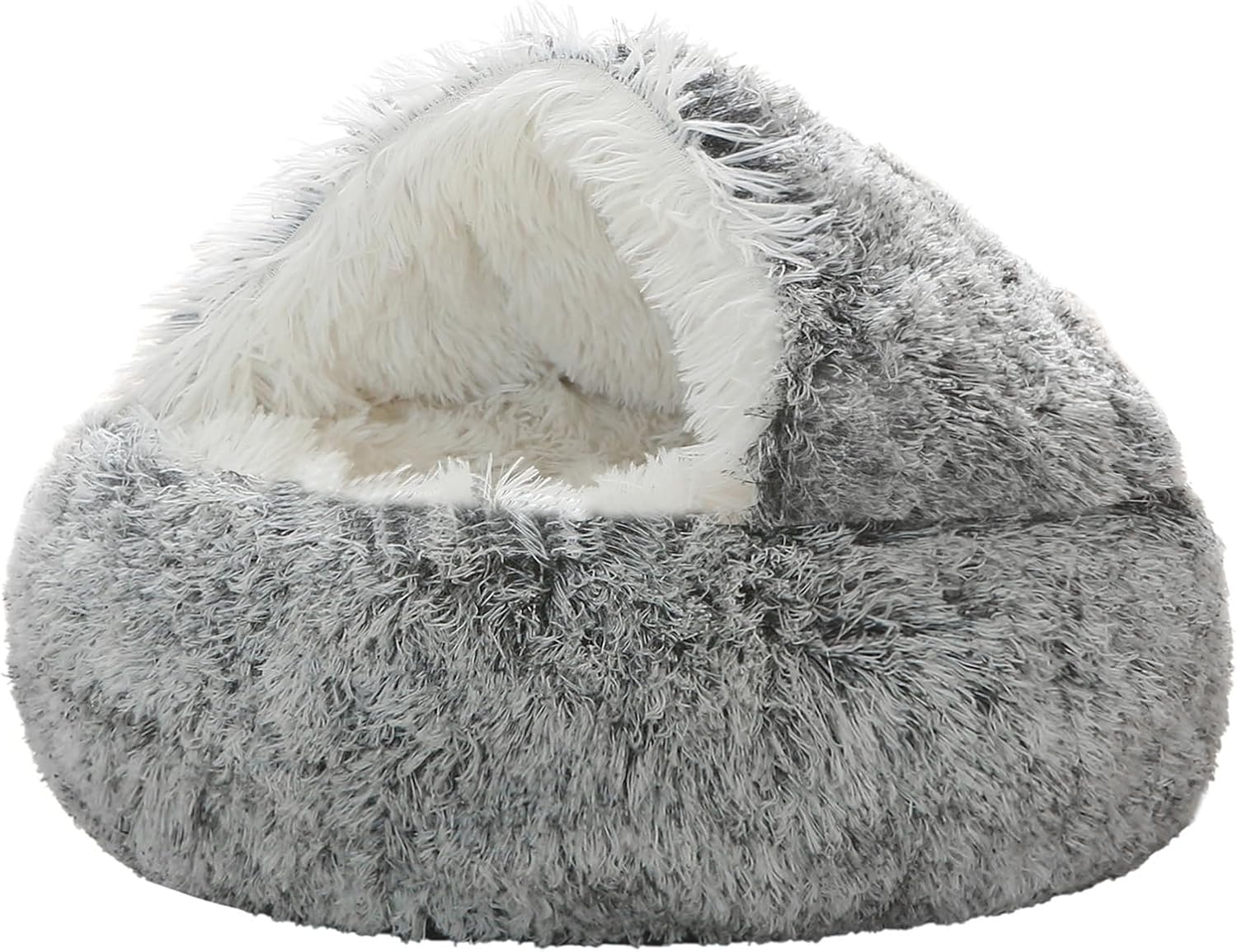 Zootour Cat Beds for Indoor Cats, Dog Bed for Small Medium Dogs, Washable-Round Pet Bed for Puppy and Kitten with Slip-Resistant Bottom (Black, 60Cm(24Inch)) image number 1