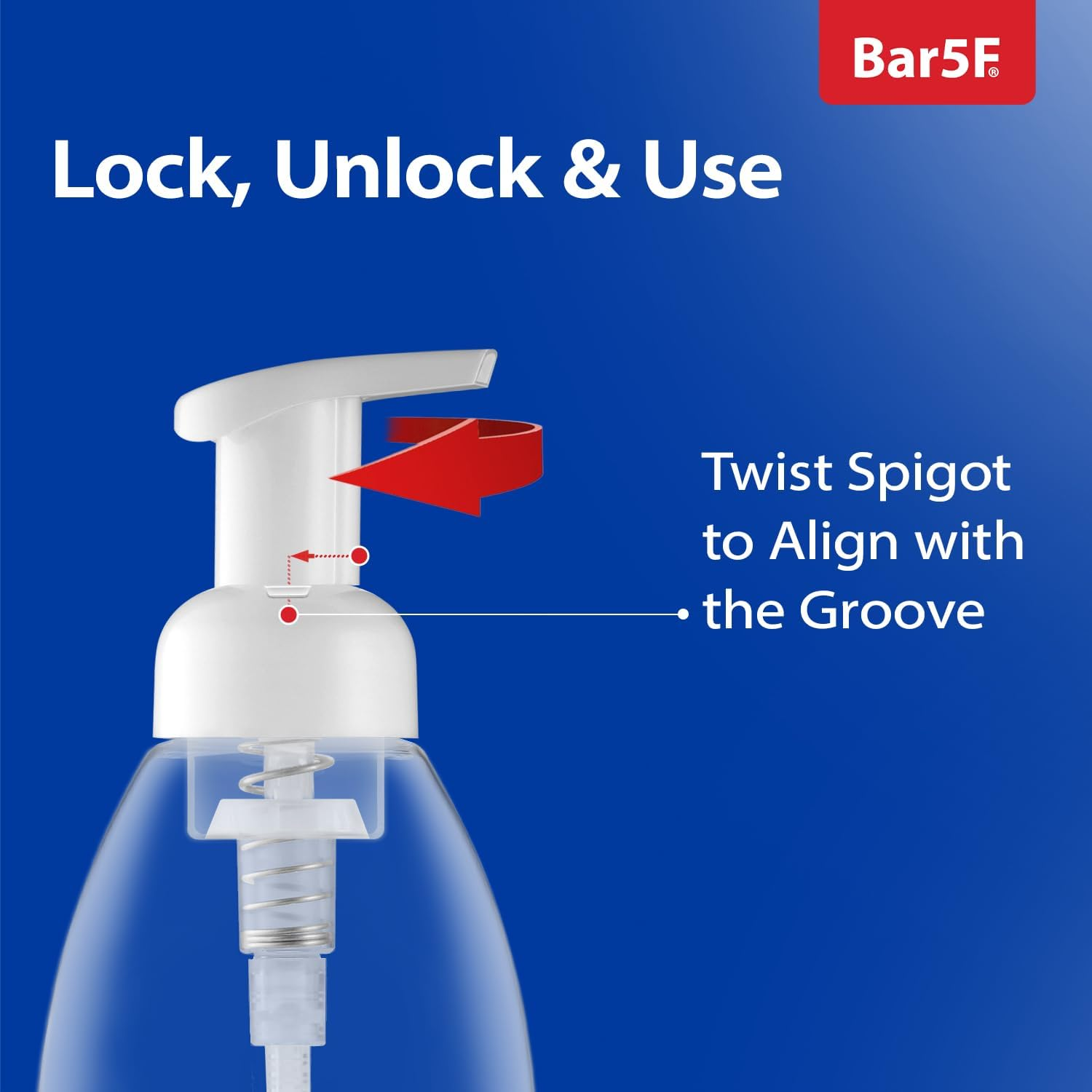 Bar5F Foaming Soap Dispenser Pump Bottle for Dr. Bronner'S Castile Liquid Soap 8.5-Ounce Pack of 2 image number 4