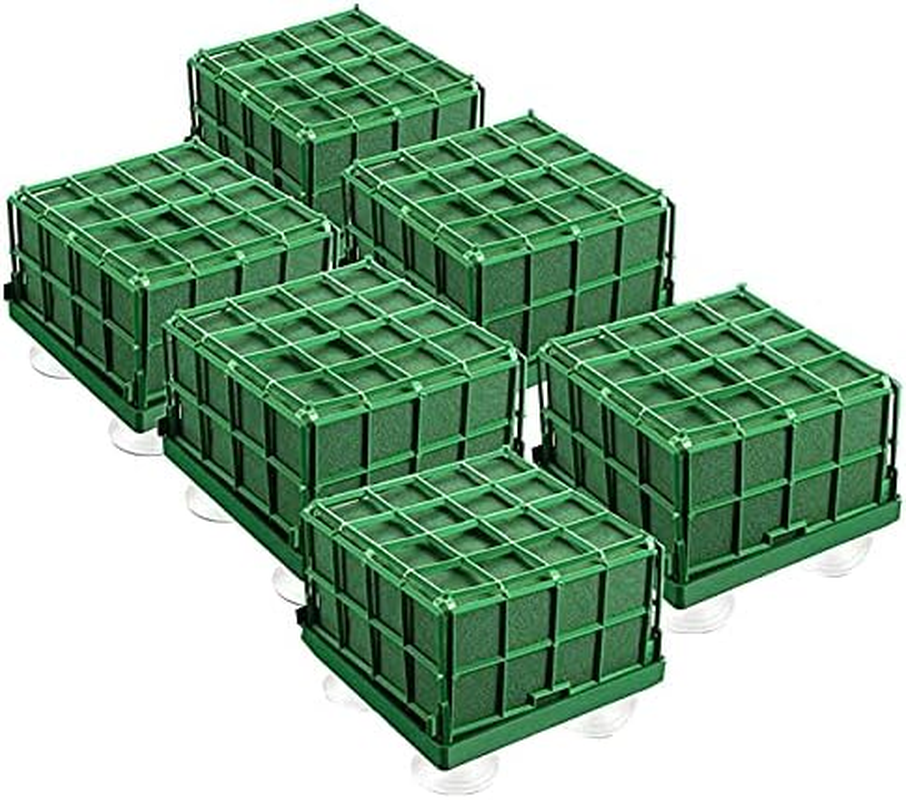 Hcskoss 6 Pack Flower Foam Cage Florist Foam Floral Foam Stand Flower Foam Cage with Suction Cup for Wedding Decoration Table Centerpiece Arrangement for Flowers image number 3