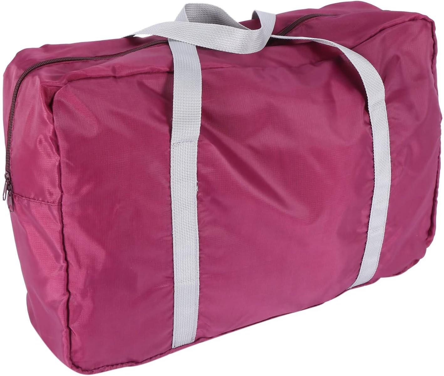 2X Capacity Casual Folding Waterproof Luggage Storage Bags Suitcase Handbag Tote Bag Burgundy image number 2