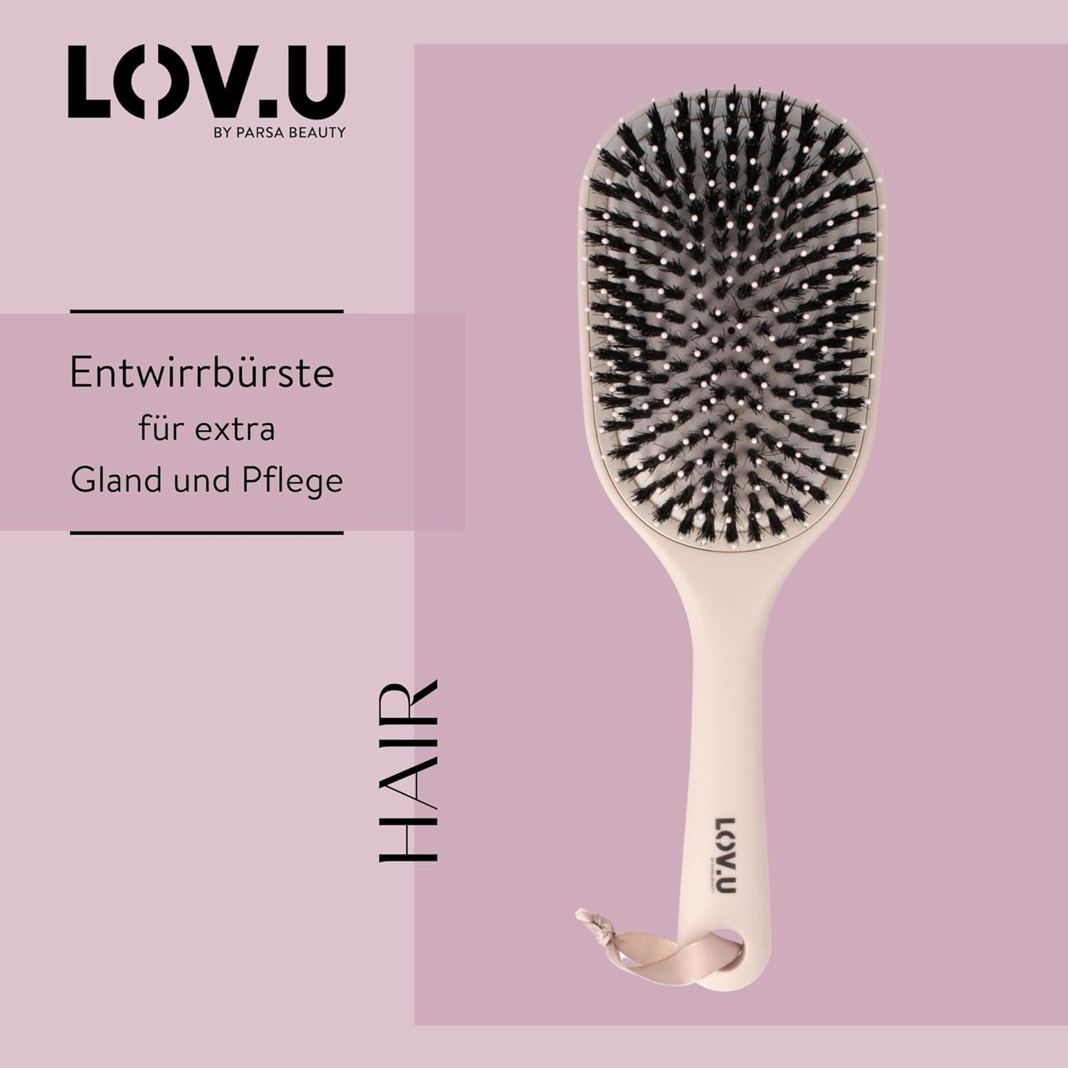 Parsa - LOV.U W&D Detangling Brush Beige image number 1