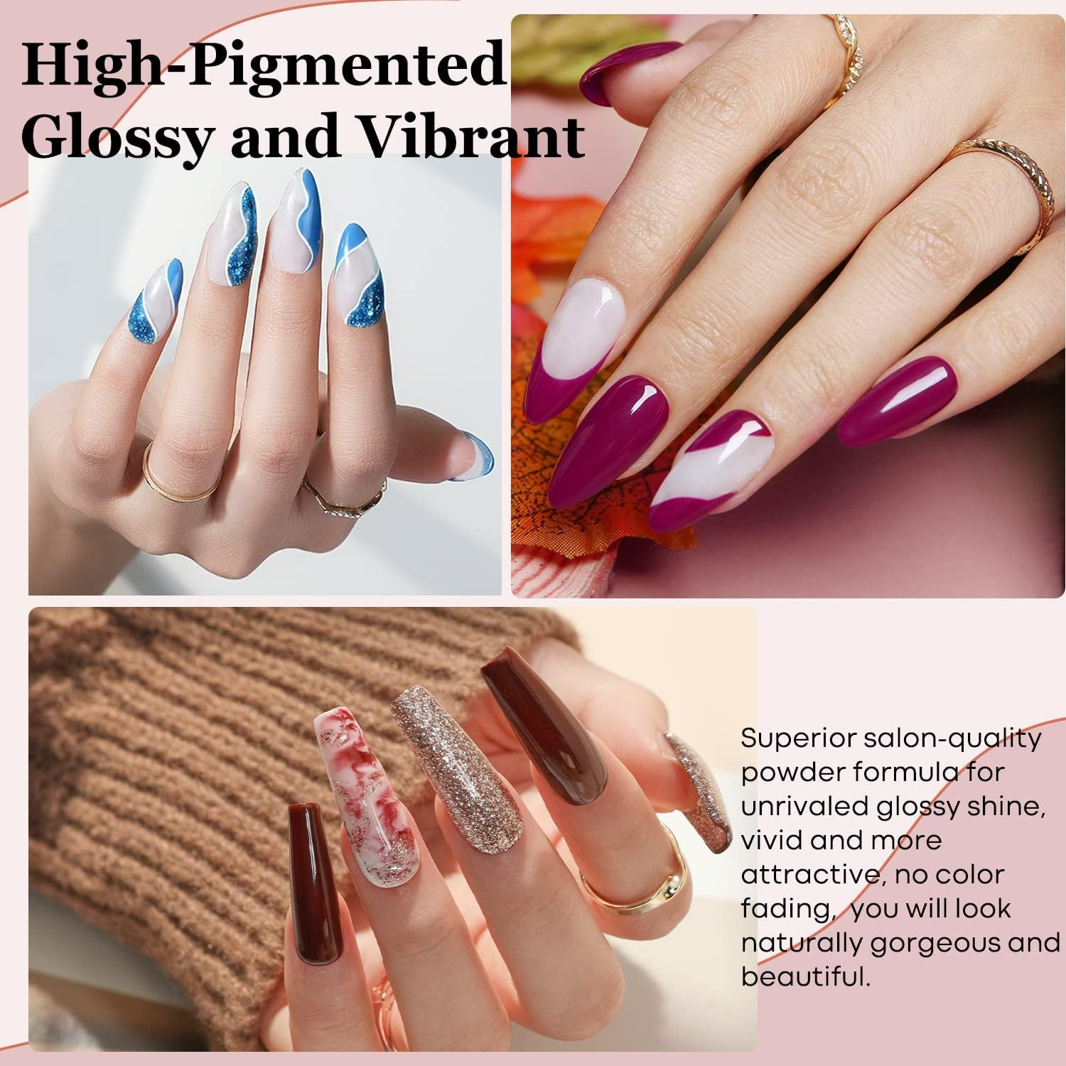 Modelones 32 Pcs Dip Powder Nail Kit Starter, 20 Colors Nude Pink Gray Acrylic Dipping Powder System Essential Liquid Set with Base&Top Coat Activator for French Nail Art Manicure DIY Salon Gift Set image number 4