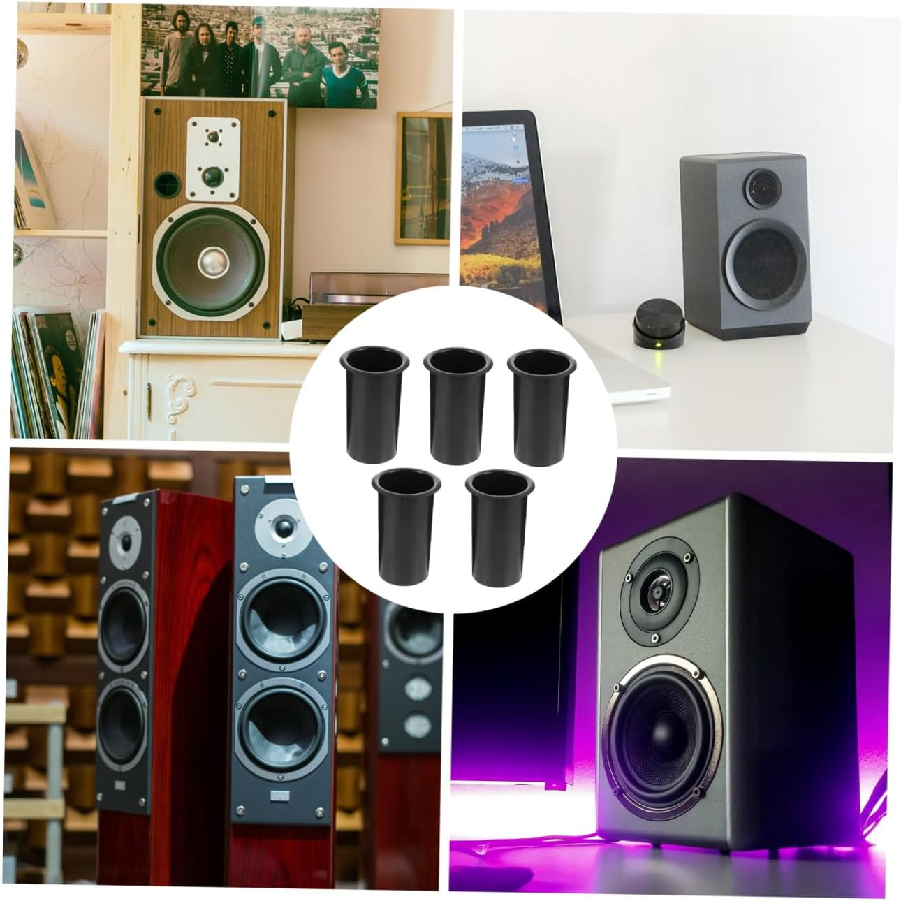 LRXIYODE 5 PCS Plastic Subwoofer Port Tubes for Speaker Bass Reflex Woofer Box Air Outlet Wear-Resistant Speaker Accessories for Enhanced Sound Quality image number 6