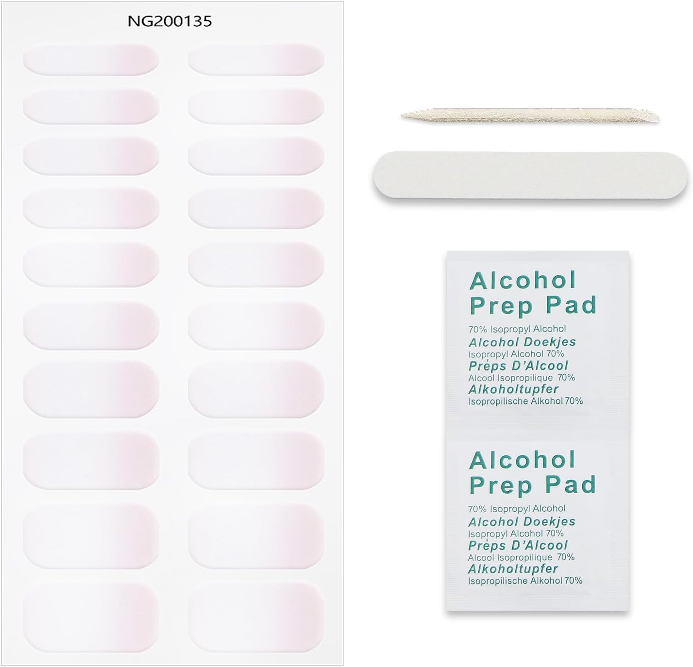 JMEOWIO Nail Foil White Cream Light Brown Gel Nail Foils Self-Adhesive Nail Stickers UV Hardening Decoration Nail Design Accessories