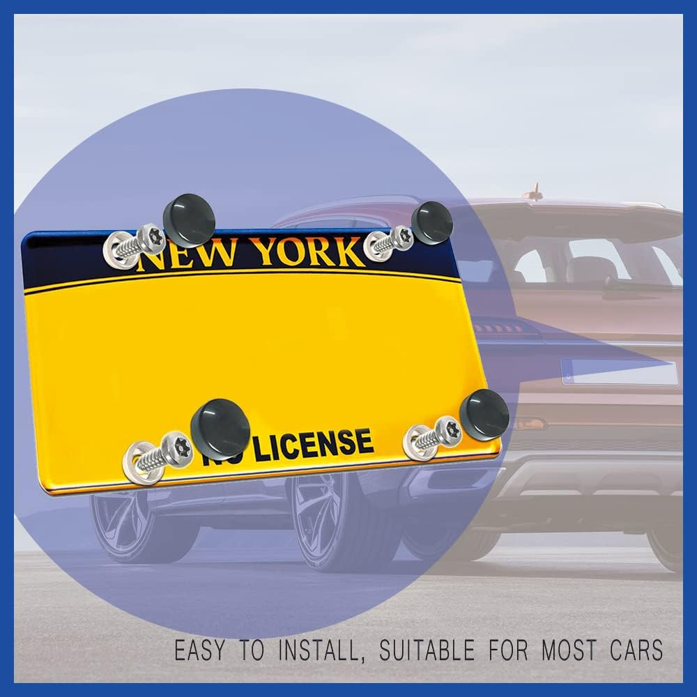 8PCS anti Theft License Plate Screws, Tamper Resistant Licence Plate Kit, Stainless Steel License Plate Screws for Protection Car License Plates image number 3