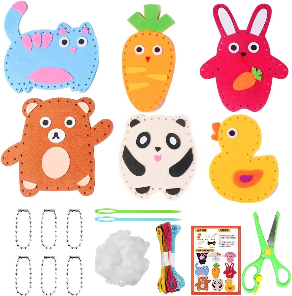 Zquintuplian Sew Fun Kids, Kids Sewing Kit, Play and Learn Sewing Kit, for Various Occasions Such as Home Handicraft Gatherings Birthday Parties Classrooms Holiday Gatherings