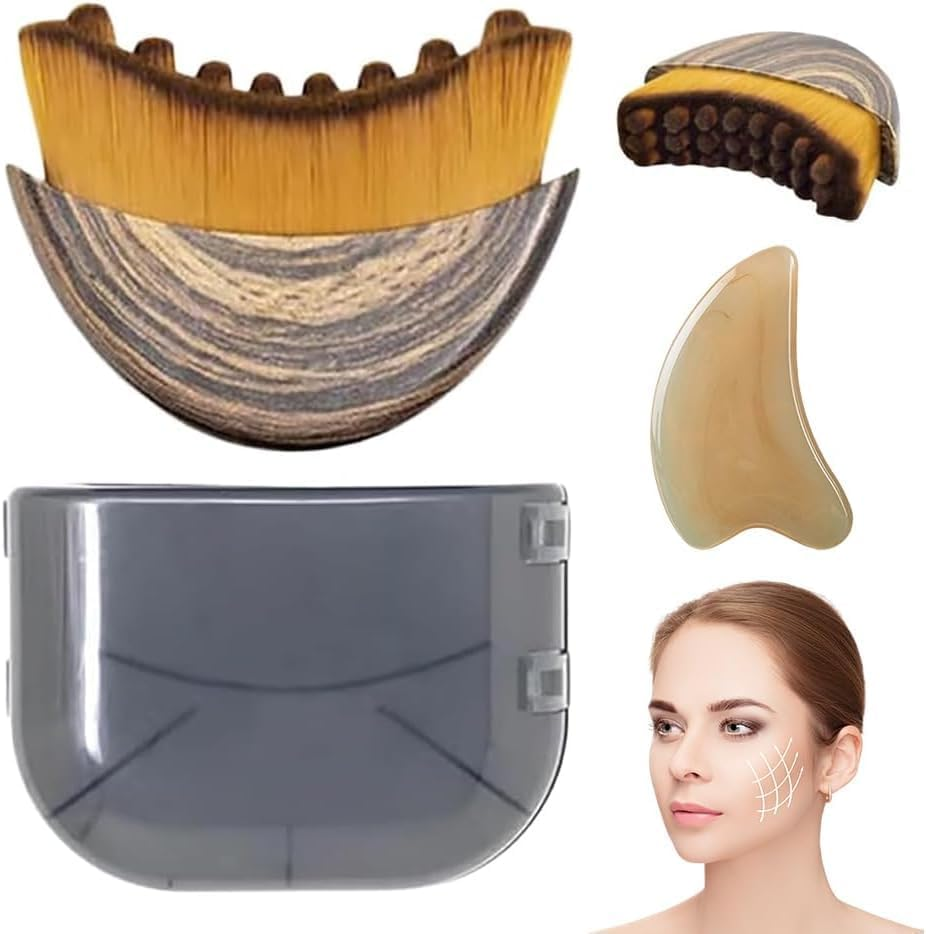 Lymphatic Contour Face Brush,Lymphatic Drainage Massager,Lymphatic Drainage Tool