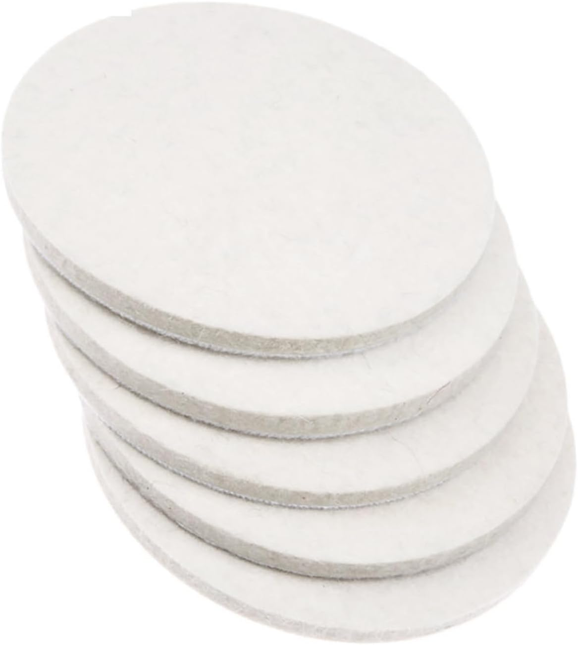 5Pcs 125Mm(5Inch)*6Mm(D*T) Wool Felt Polishing Pad for Polishing Glass Plastic Metal Marble, Buffing Wheel Polish Pad for Kitchen Bathroom Random Orbital Sander image number 3