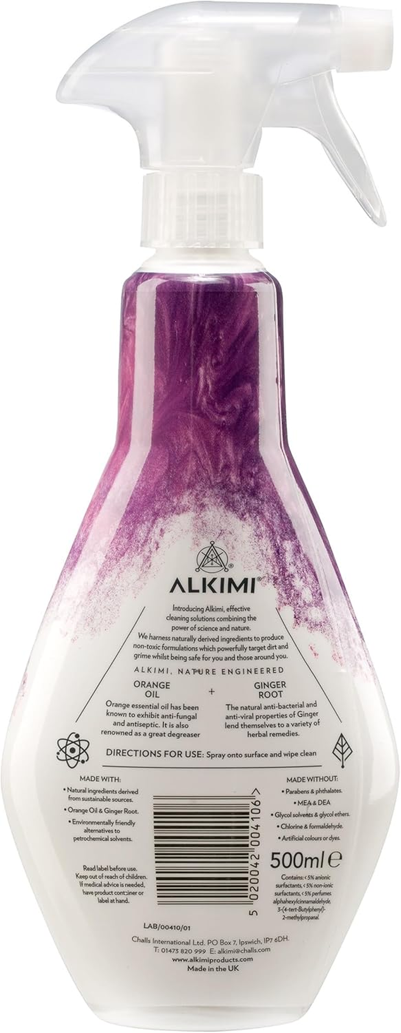 ALKIMI 500Ml Multi-Purpose Cleaner with Orange Oil and Ginger Root, 500 Milliliters