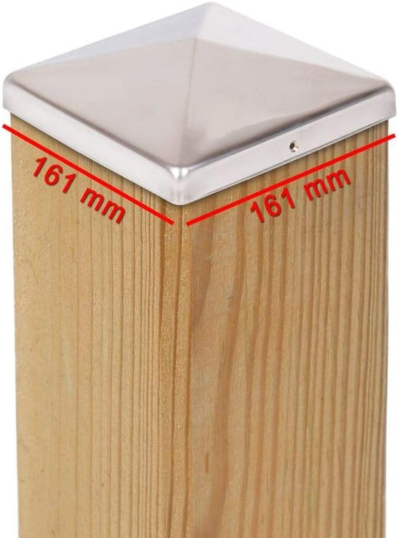 6 X Pyramid Post Caps 101 X 101 Mm Stainless Steel image number 3