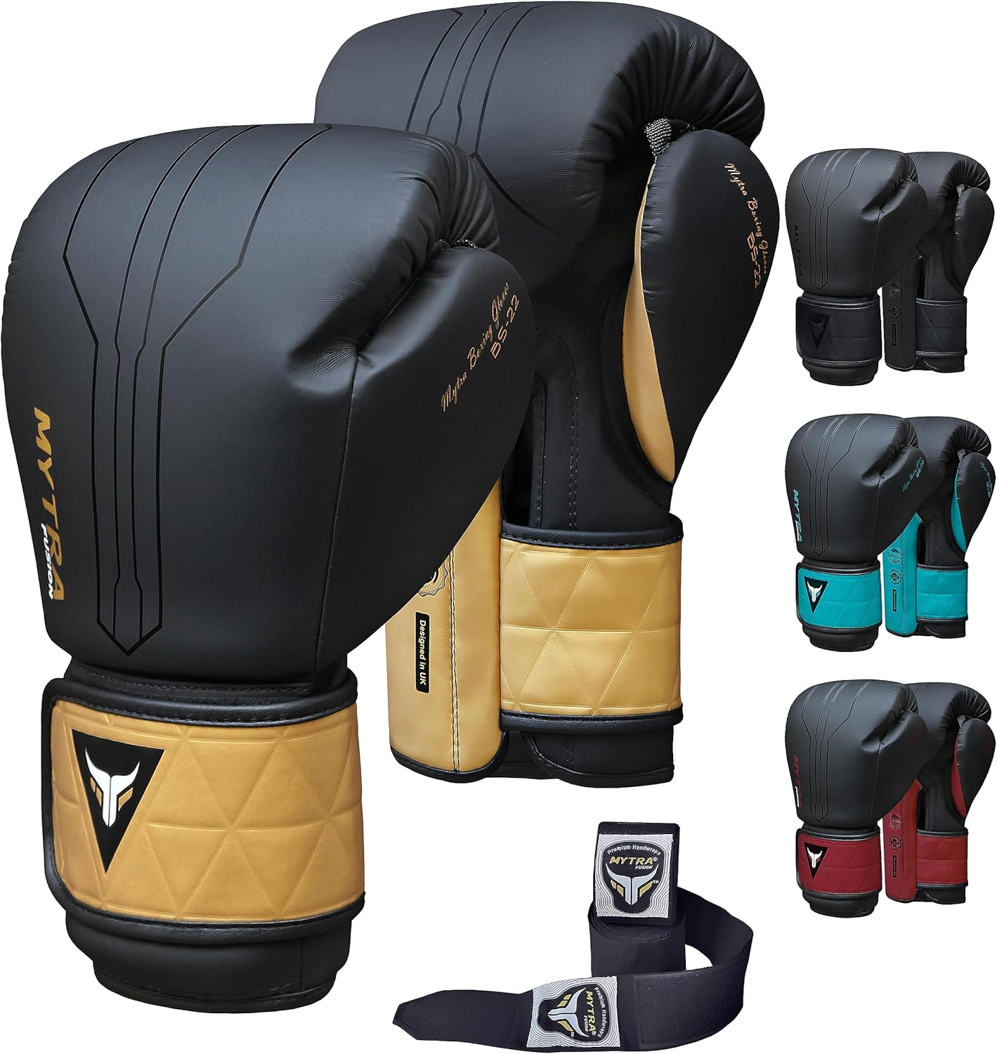 Mytra Fusion Boxing Gloves Included with Free Hand Wraps Punching Gloves MMA Training Muay Thai Gloves Men & Women Kickboxing Gloves